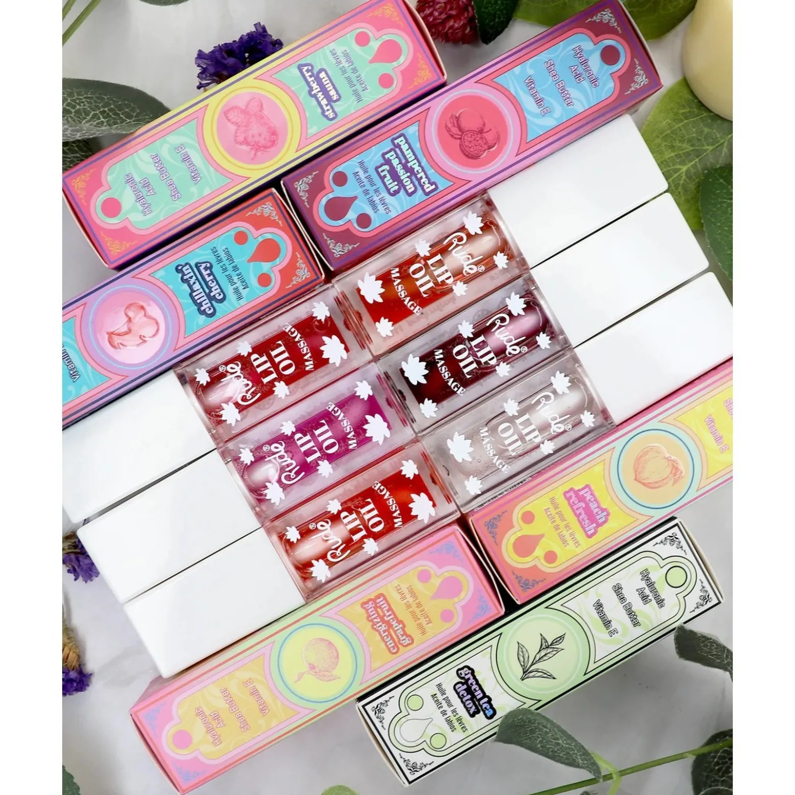 Rude Cosmetics Lip Oil Massage Chillaxin' Cherry 4ml (0.135floz)