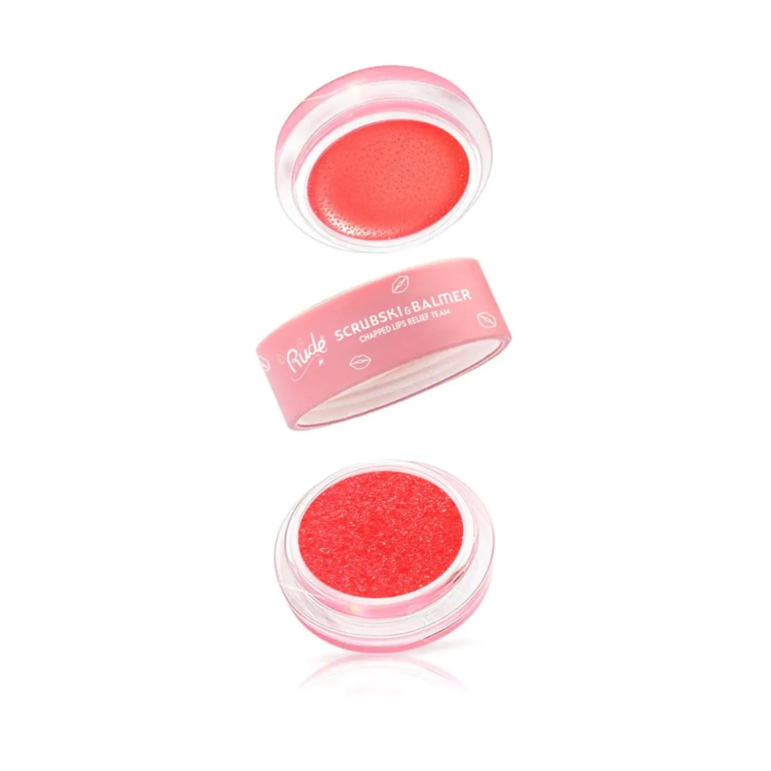 Rude Cosmetics Scrubski & Balmer Lip Exfoliator & Lip Balm Juicy Peach