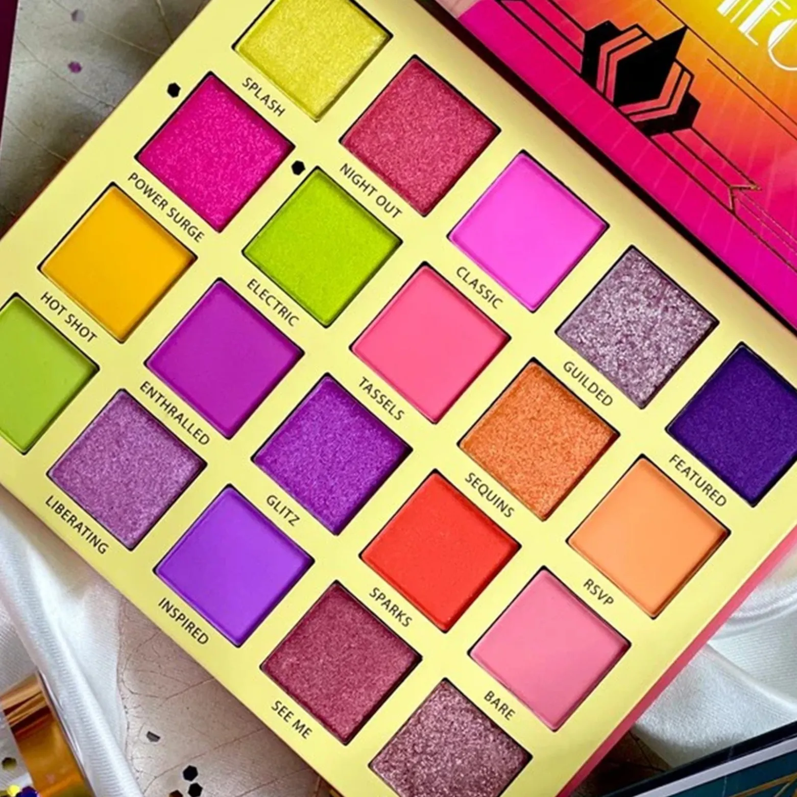 Rude Cosmetics The Roaring 20's Eyeshadow Palette Neons