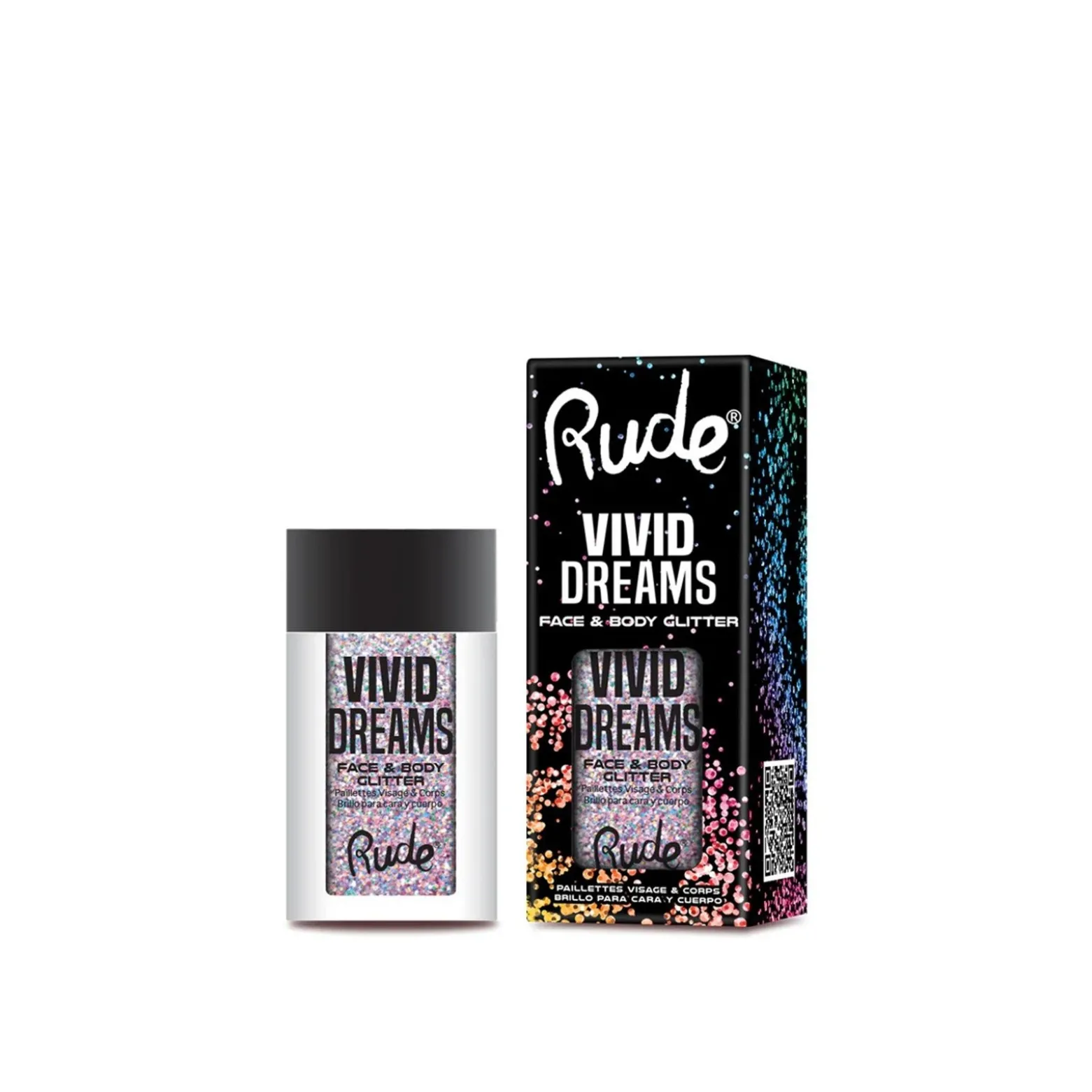 Rude Cosmetics Vivid Dreams Face & Body Glitter Multiverse 2.7g (0.095oz)