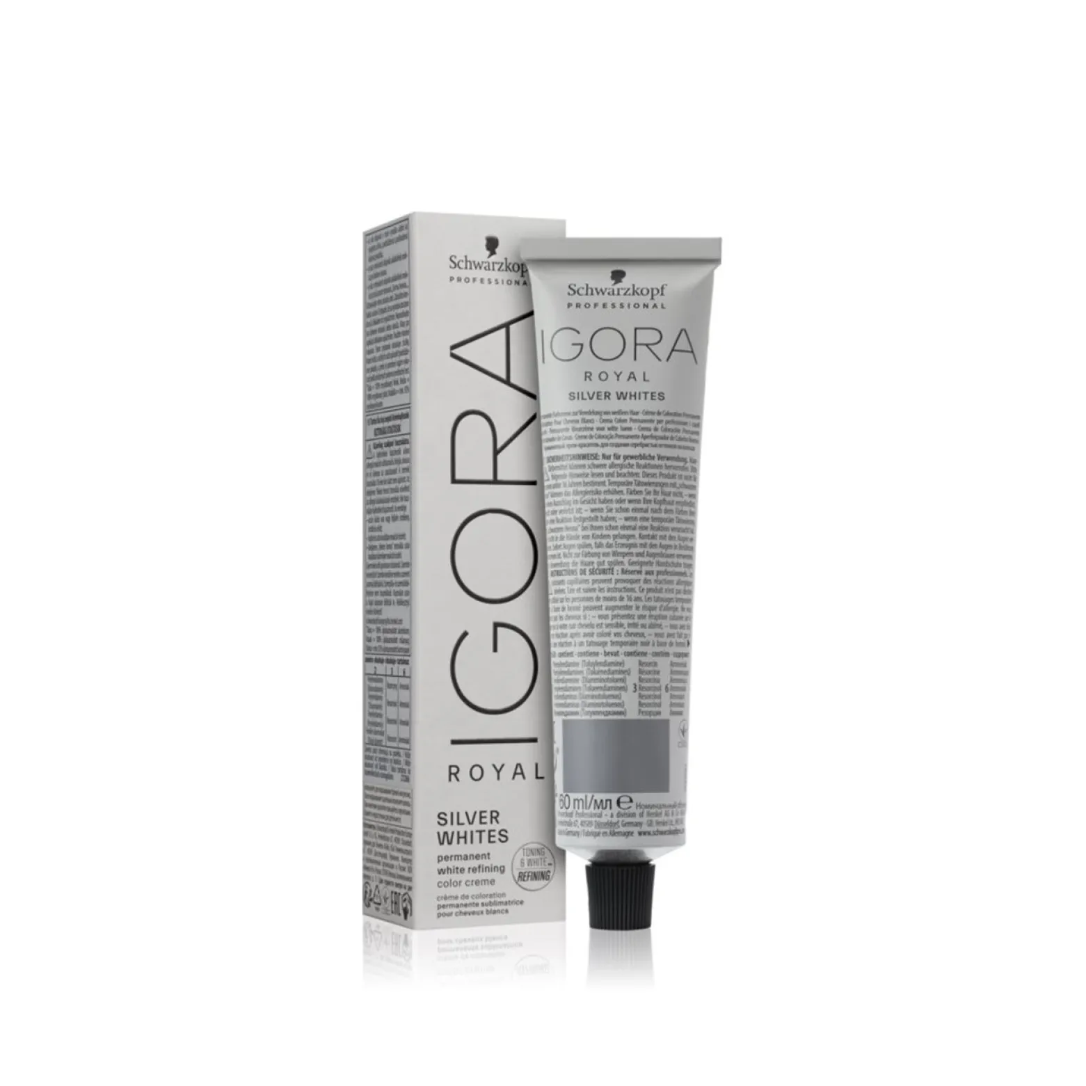 Schwarzkopf Igora Royal Silver Whites Permanent Color Creme Grey Lilac 60ml (2.02 fl oz)
