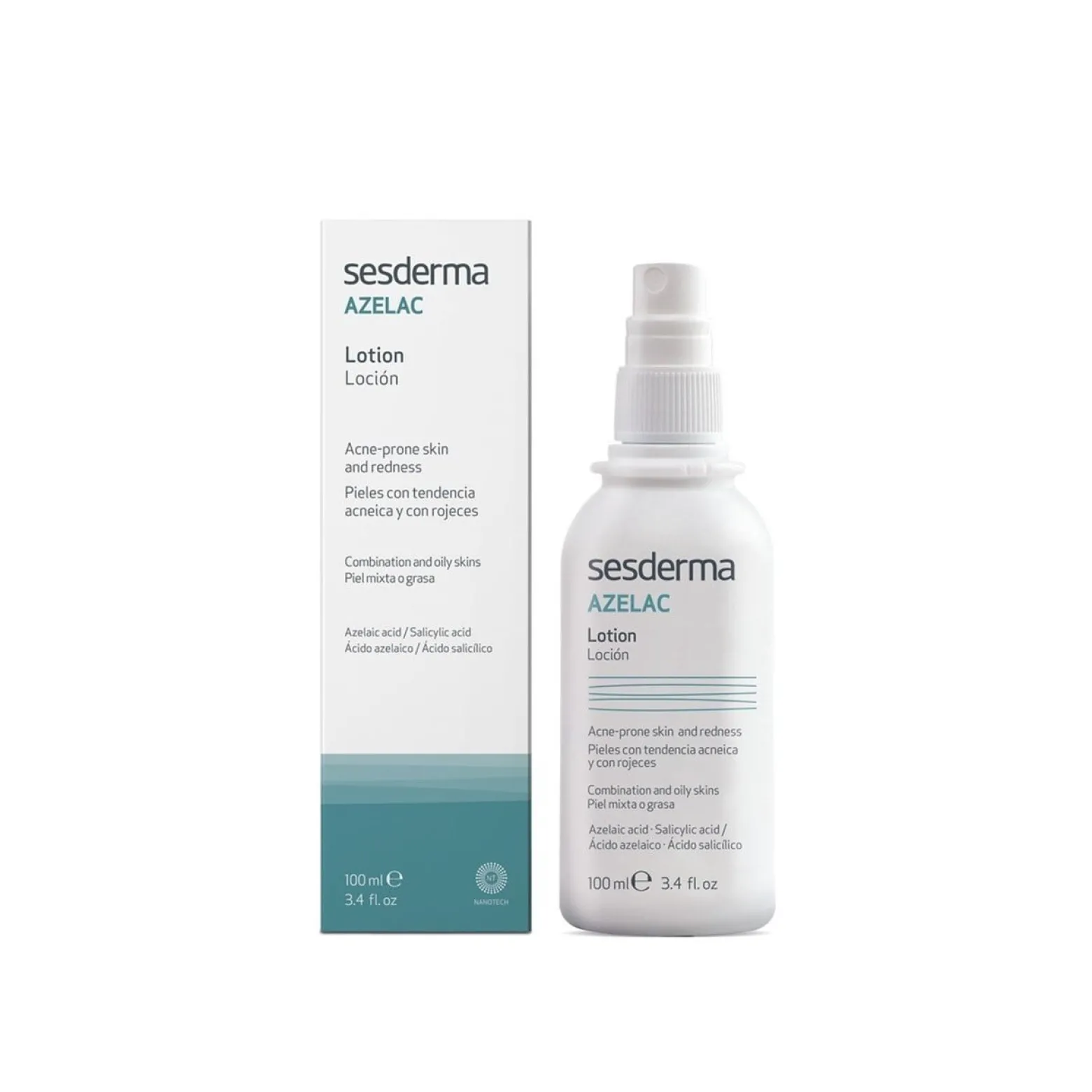 Sesderma Azelac Lotion for Face, Body and Hair Azelaic Acid Spray 100ml (3.38fl oz)