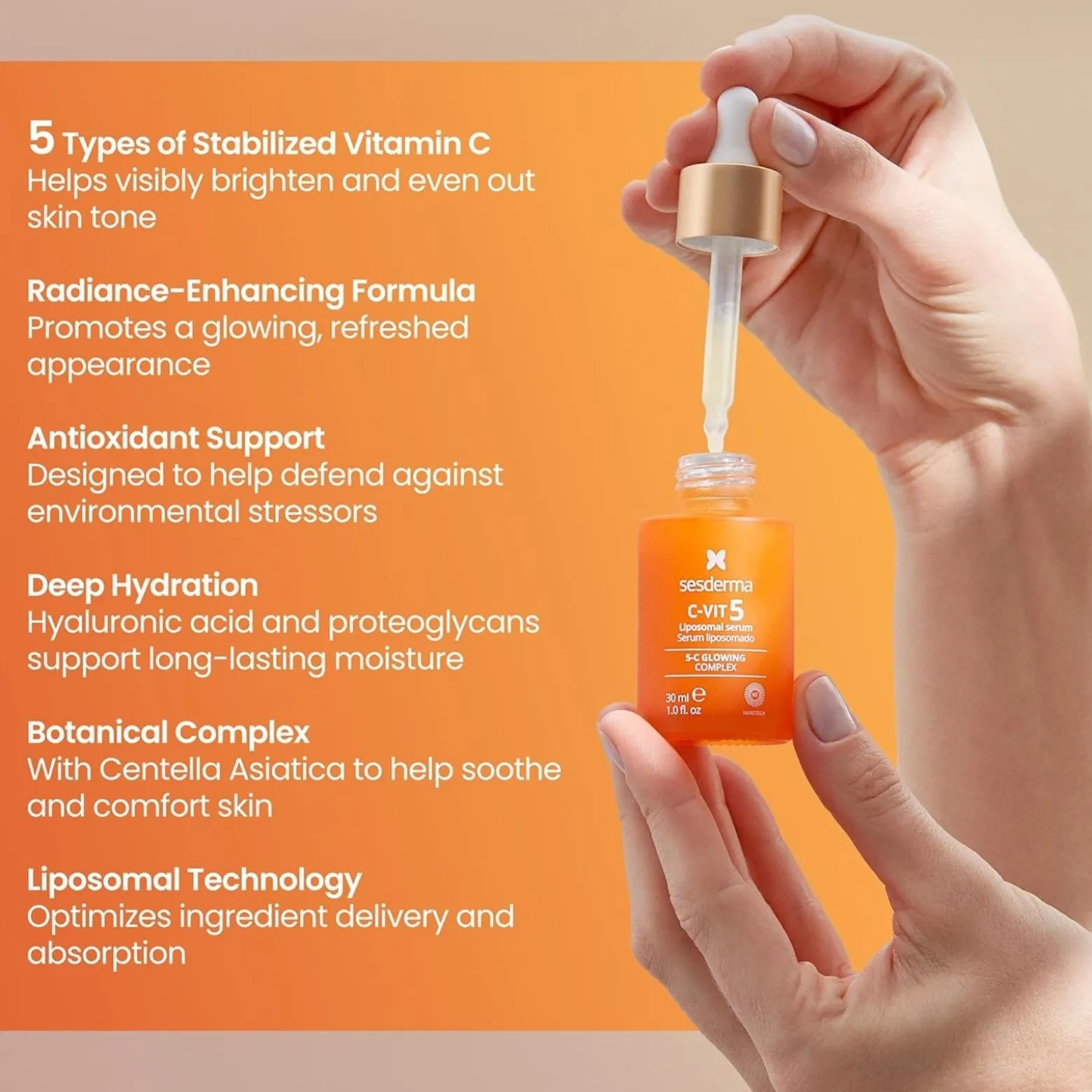 Sesderma C-Vit5 Liposomal Serum Vitamin C 30ml (1.0 fl oz)