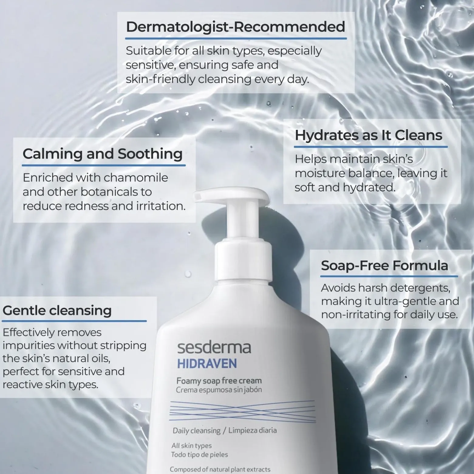 Sesderma Hidraven Foamy Soap Free Cream 300ml (10.14fl oz)