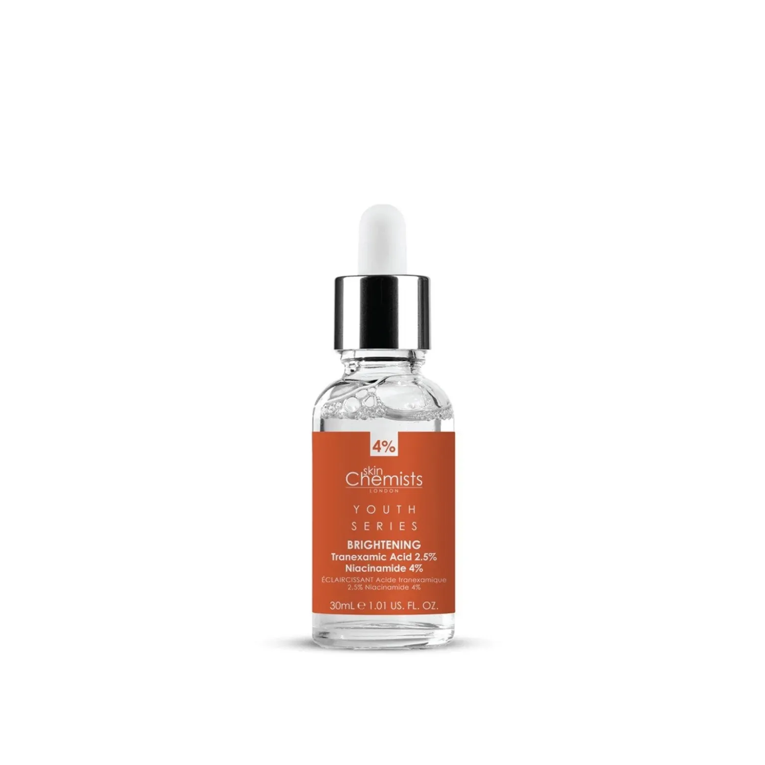 skinChemists Youth Series Tranexamic Acid 2.5%, Niacinamide 4% Brightening Facil Serum 30ml (1.01floz)