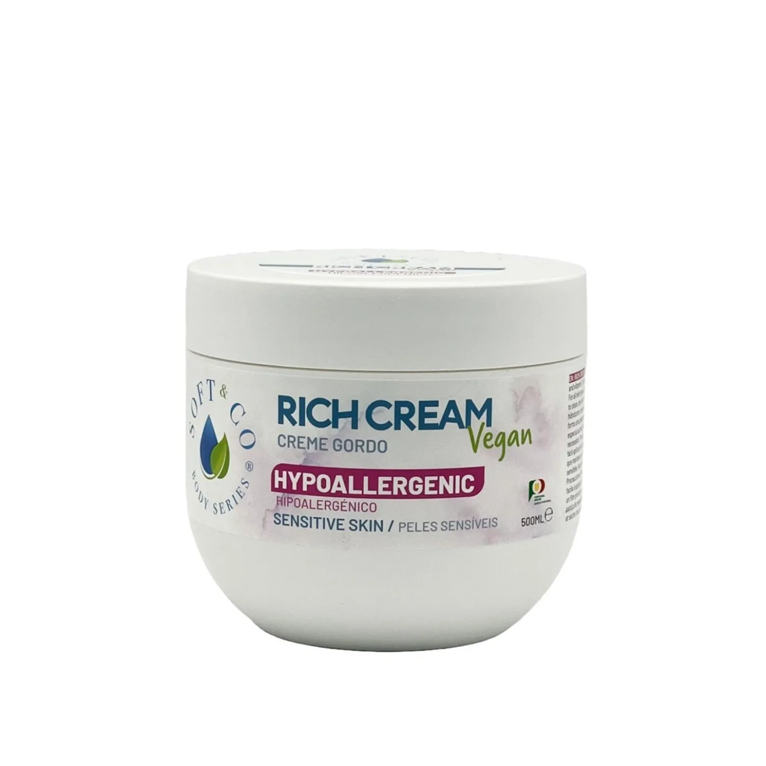 Soft & Co Hypoallergenic Rich Cream 500ml (16.9floz)