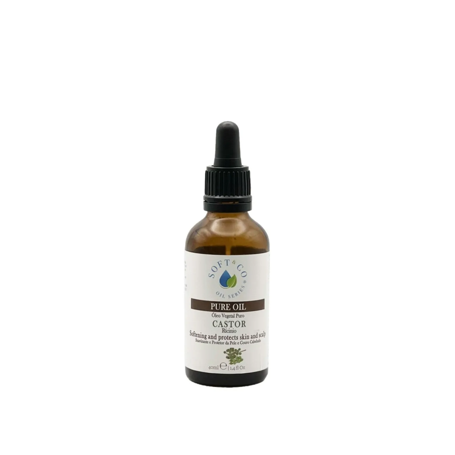 Soft & Co Pure Oil Castor 40ml (1.4floz)