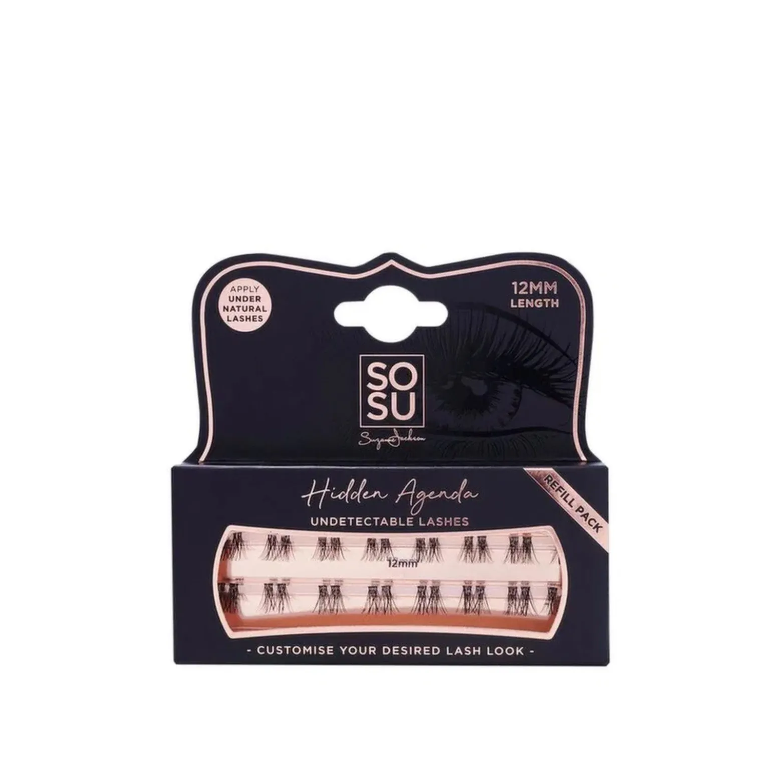 SOSU Cosmetics Hidden Agenda Undetectable Lashes Original Refill Black 12mm x16