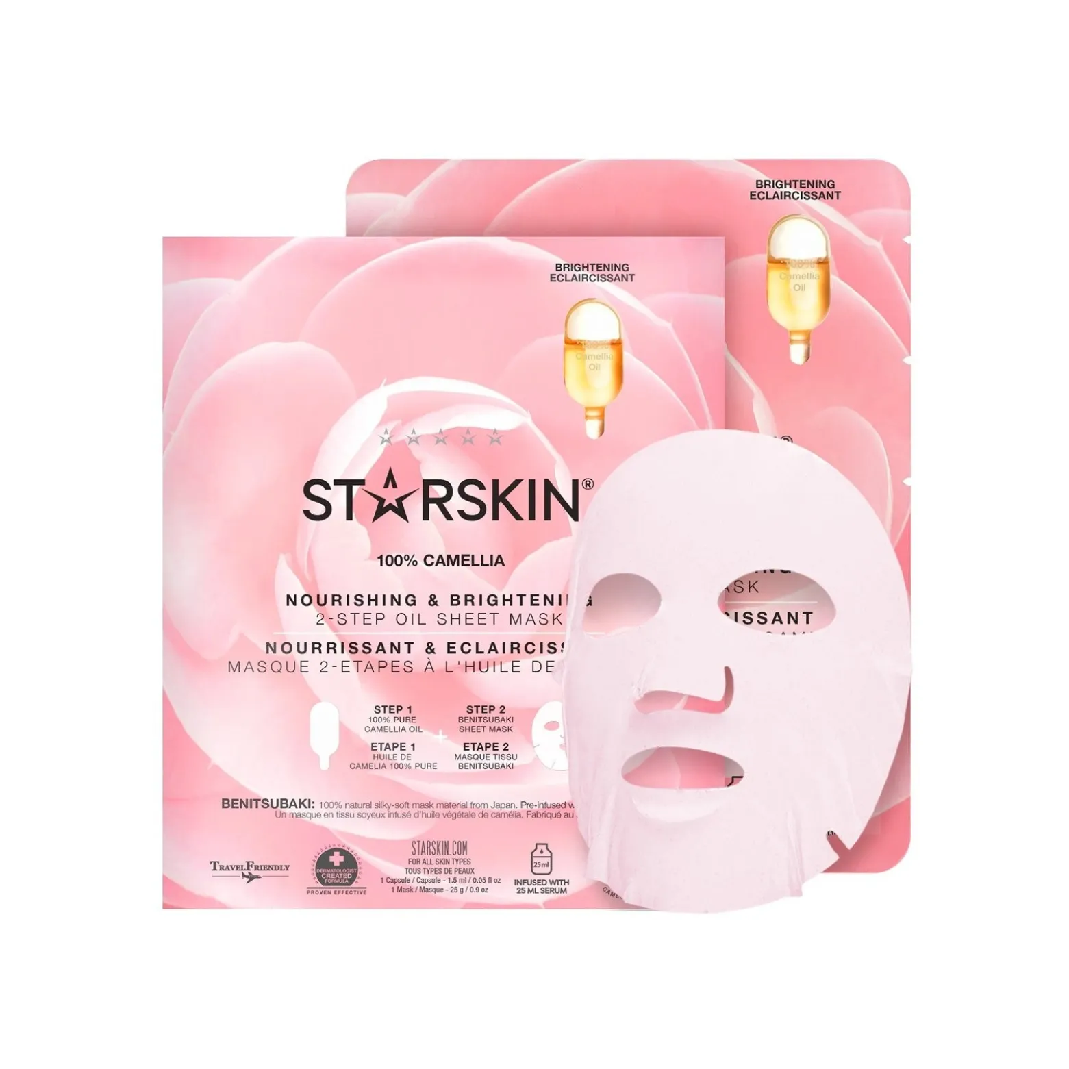 STARSKIN Camellia Nourishing & Brightening 2-Step Oil Sheet Mask x1