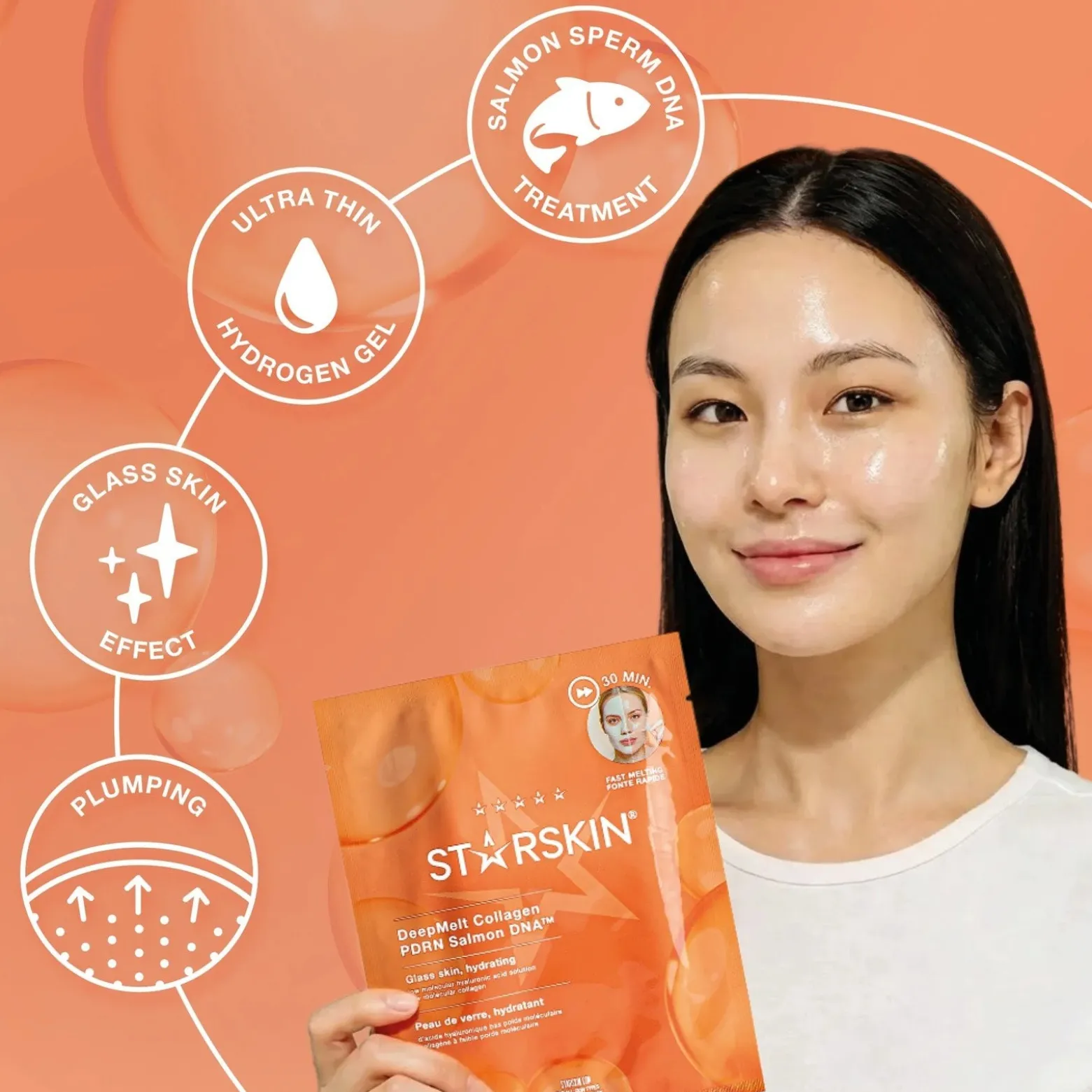 STARSKIN DeepMelt Collagen PDRN Salmon DNA™ Mask x4 (4x0.85oz)
