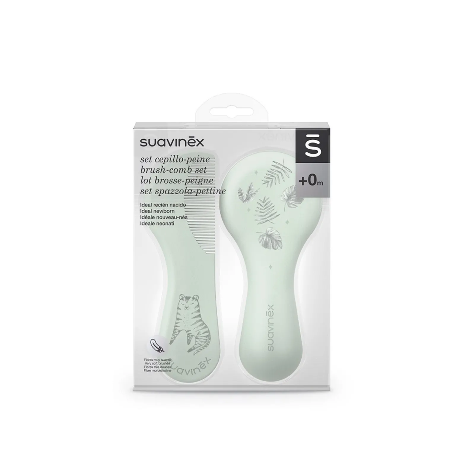 Suavinex Green Brush-Comb Set +0m