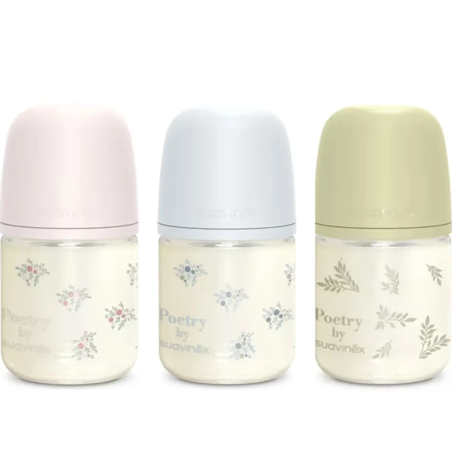Suavinex Selection Poetry SX Pro Anti-Colic Glass Bottle Slow Flow +0m 120ml x1 (4floz)