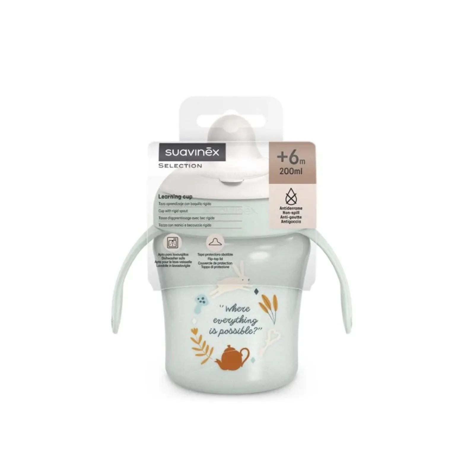 Suavinex Wonderland Learning Cup +6m Blue 240ml (6.76floz)