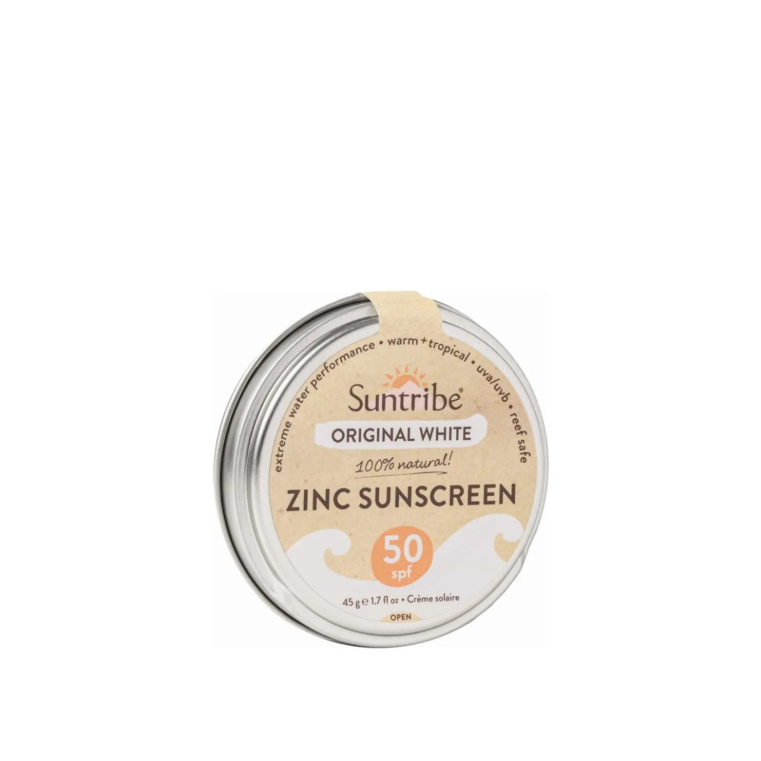 Suntribe Zinc Sunscreen SPF50 Original White 45g (1.58oz)