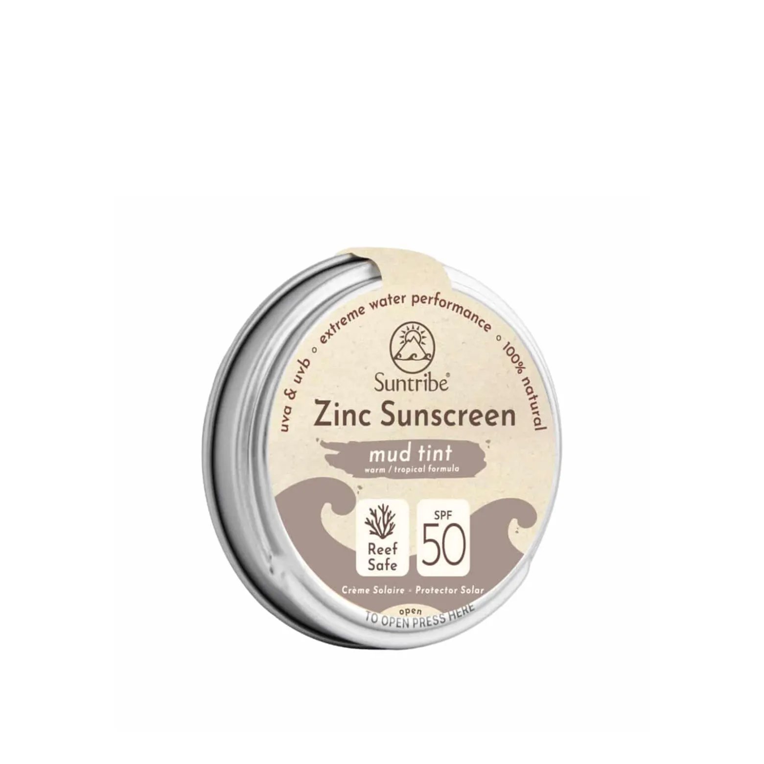 Suntribe Zinc Sunscreen SPF50 Mud Tint 45g (1.58oz)