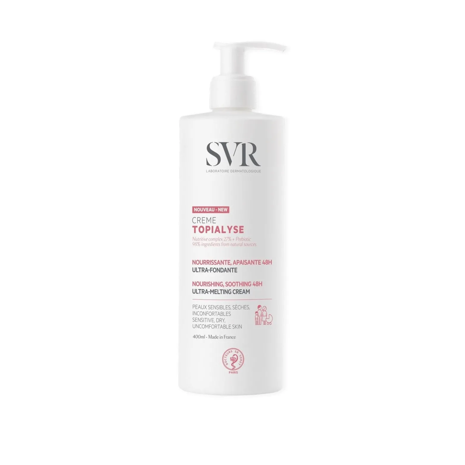 SVR Topialyse Cream Anti-Dryness Nourishing Care 400ml (13.53fl oz)
