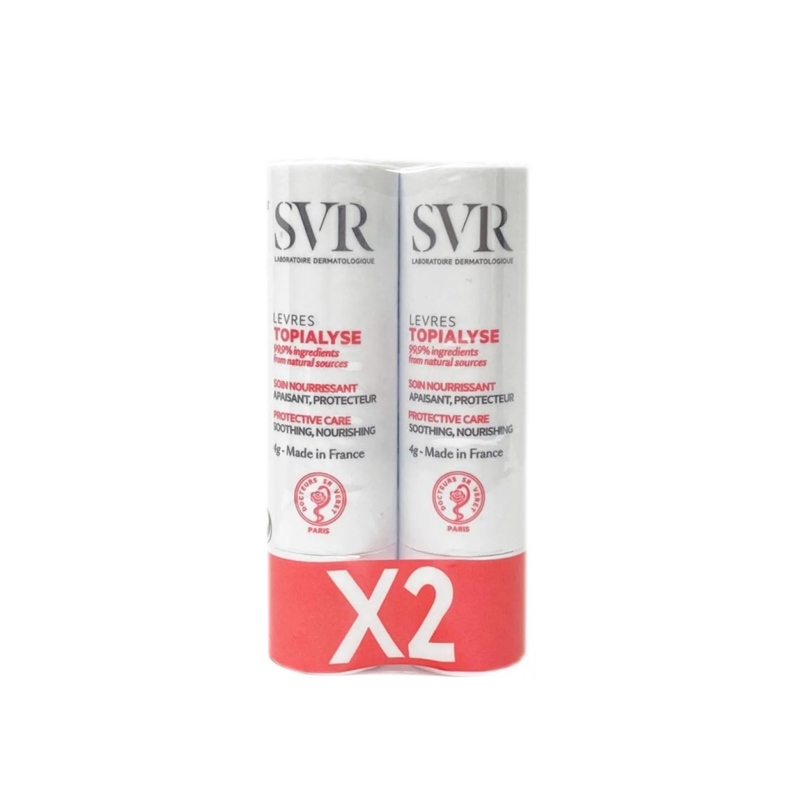 SVR Topialyse Lips Soothing Nourishing Protective Care 4g x2 (2x0.14oz)