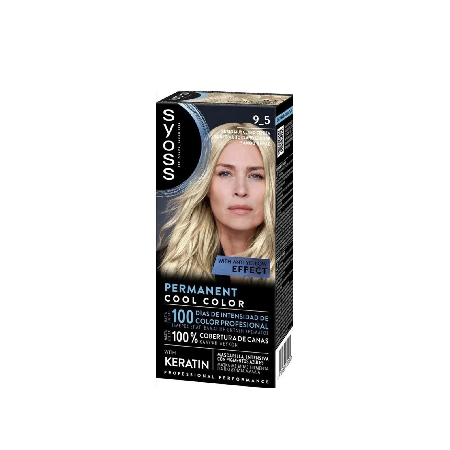 Syoss Permanent Cool Color Hair Dye 9_5 Very Light Ash Blonde