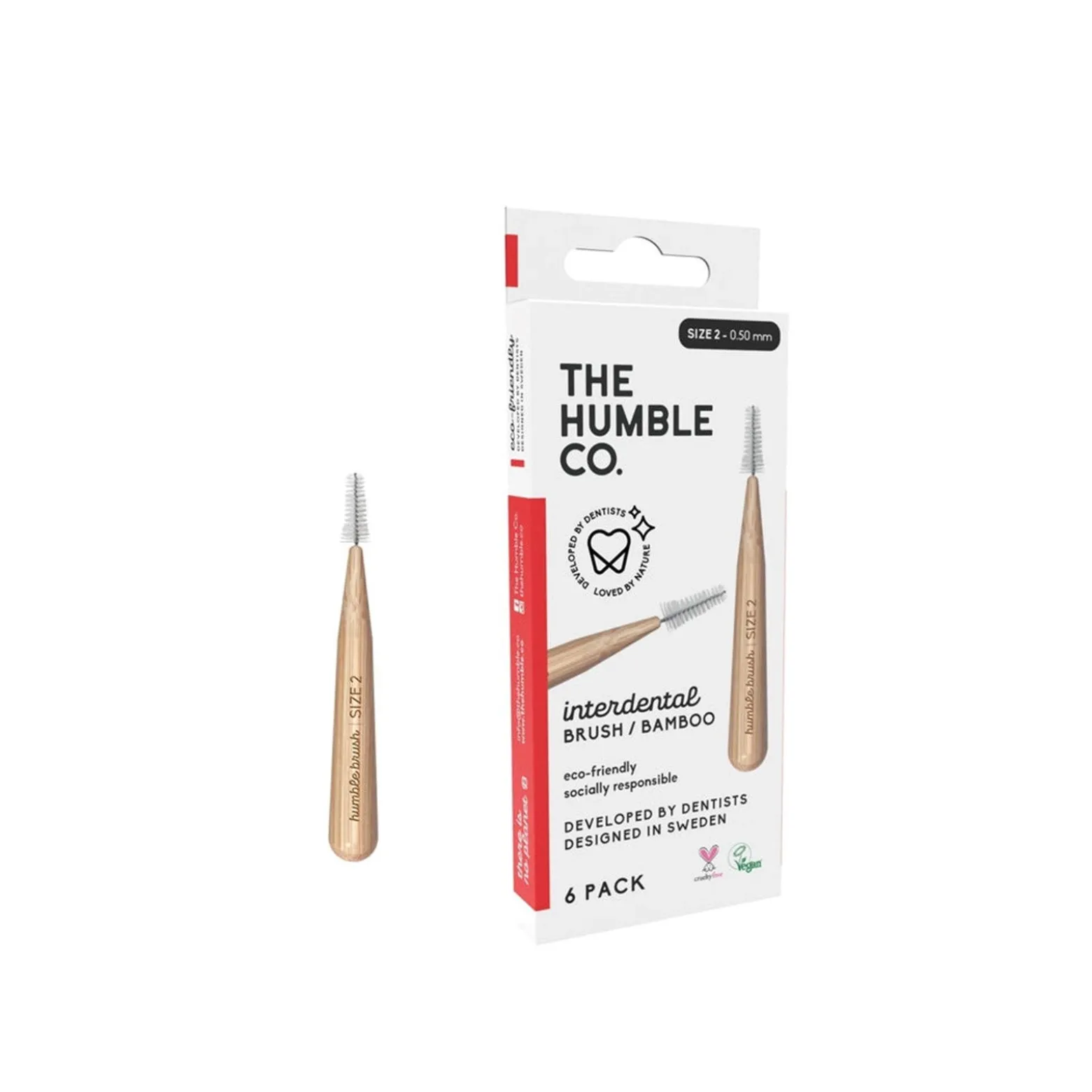 The Humble Co. Interdental Bamboo Brush Size 2 x6