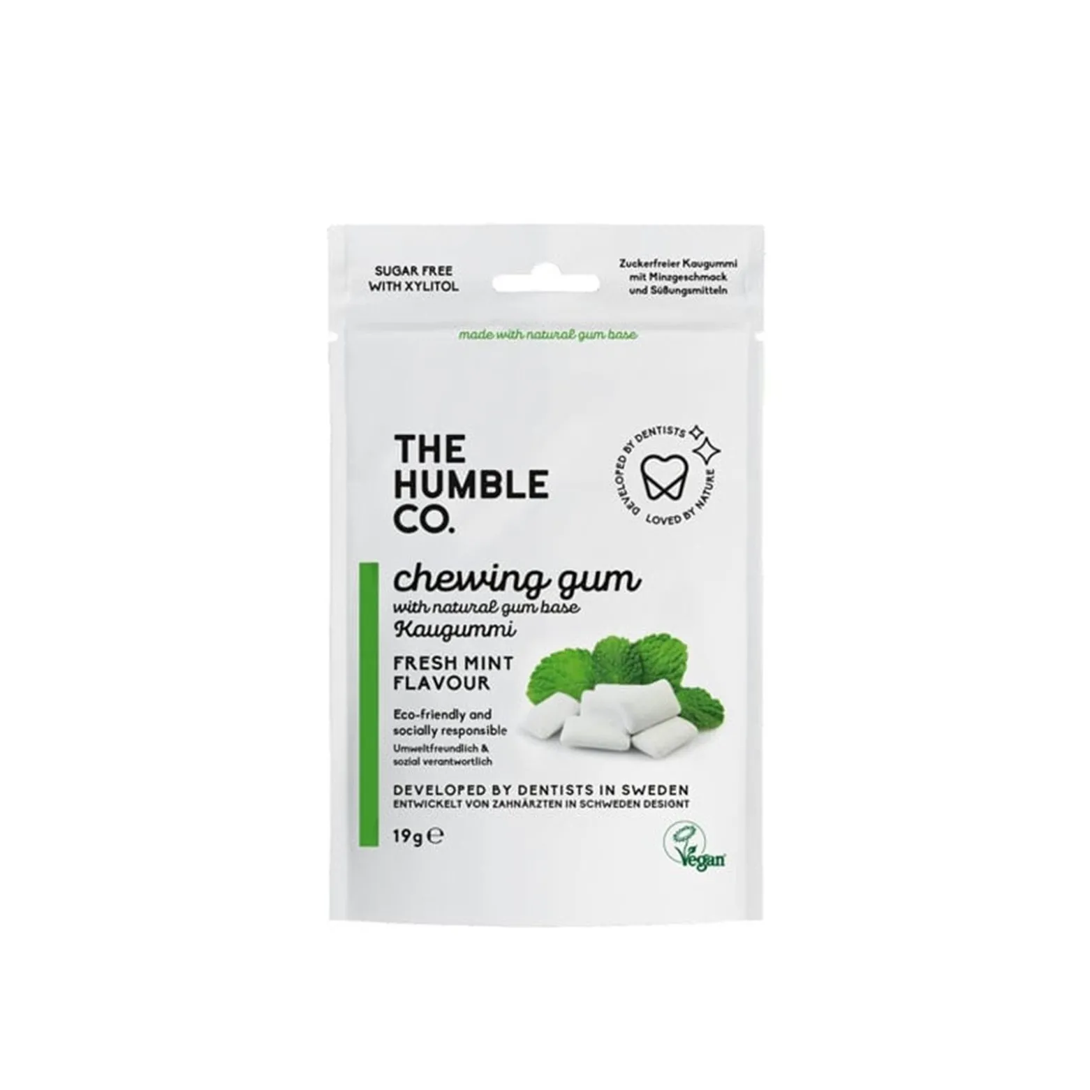 The Humble Co. Natural Chewing Gum Fresh Mint Flavour 19g (0.67)