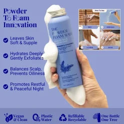 The Powder Shampoo Relaxing Body Foam Wash Lavender & Chamomile 70g (2.47oz)