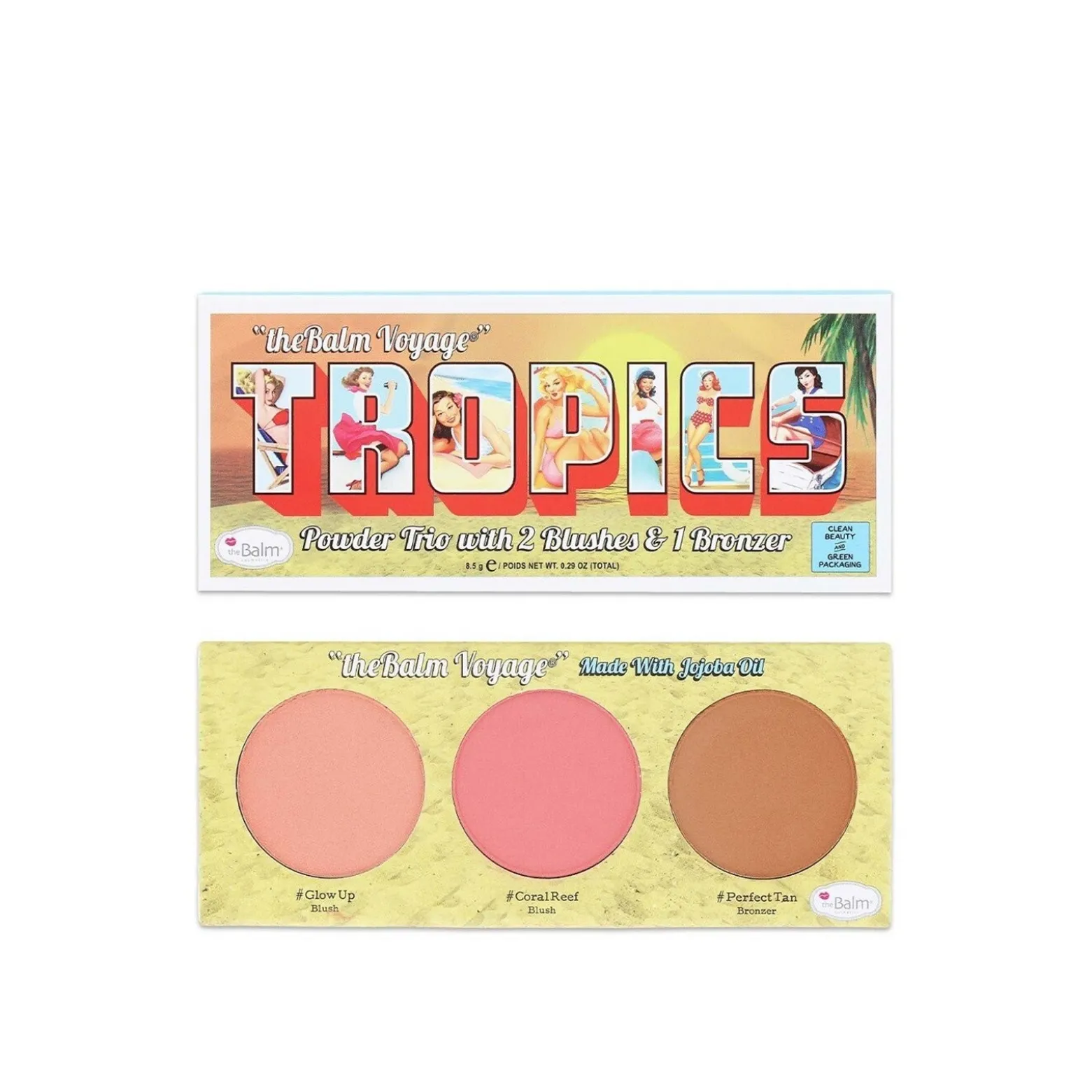 theBalm x Model Roz Voyage Tropics Powder Trio Face Palette (0.29oz)