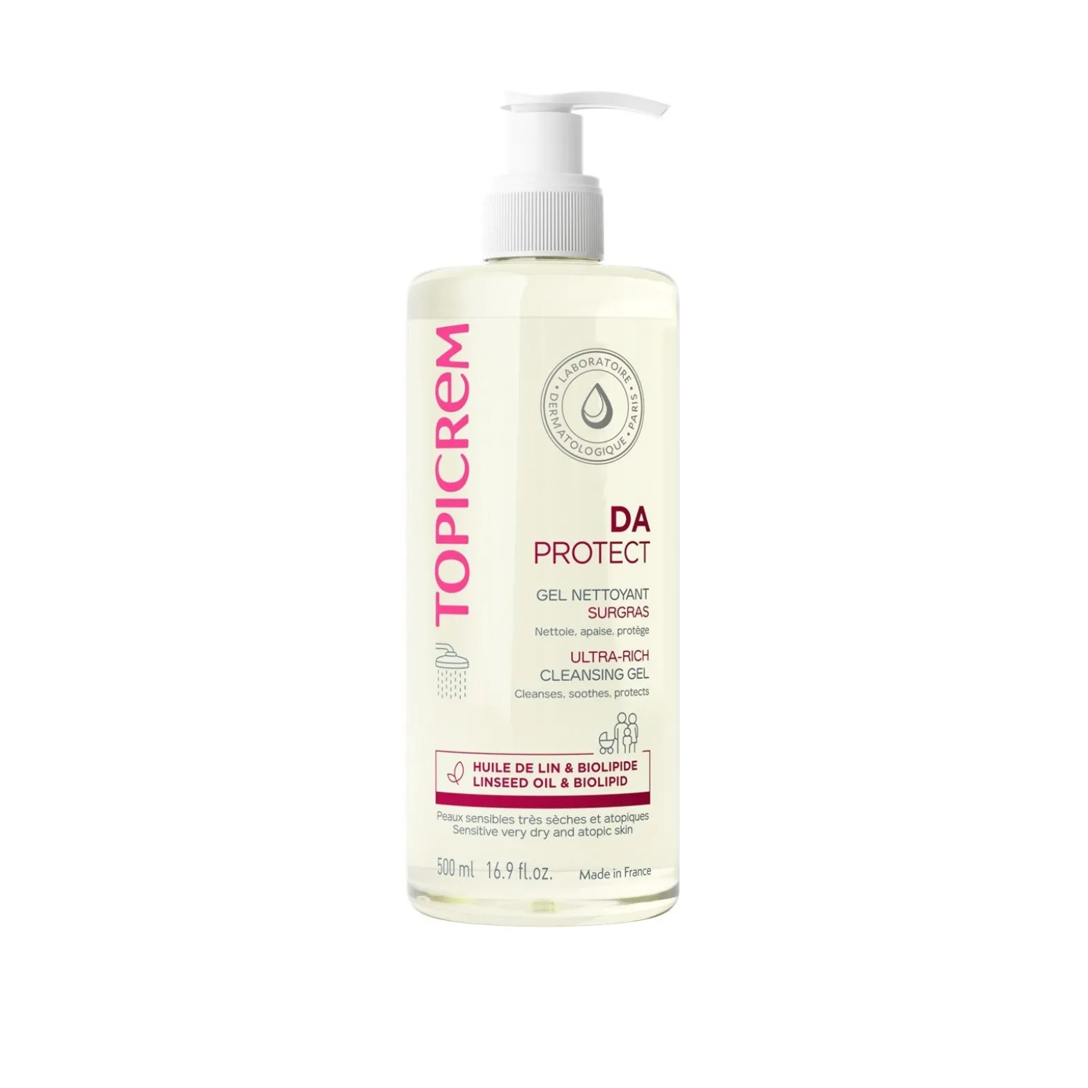 Topicrem DA Ultra-Rich Cleansing Gel 500ml (16.91fl oz)