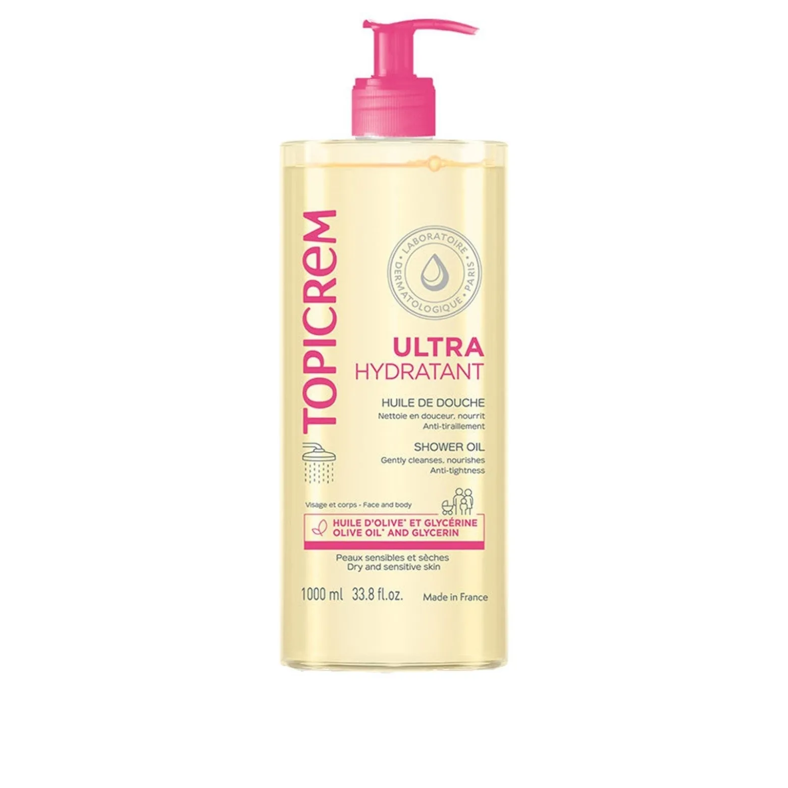 Topicrem Ultra-Moisturizing Shower Oil 1L (33.8floz)