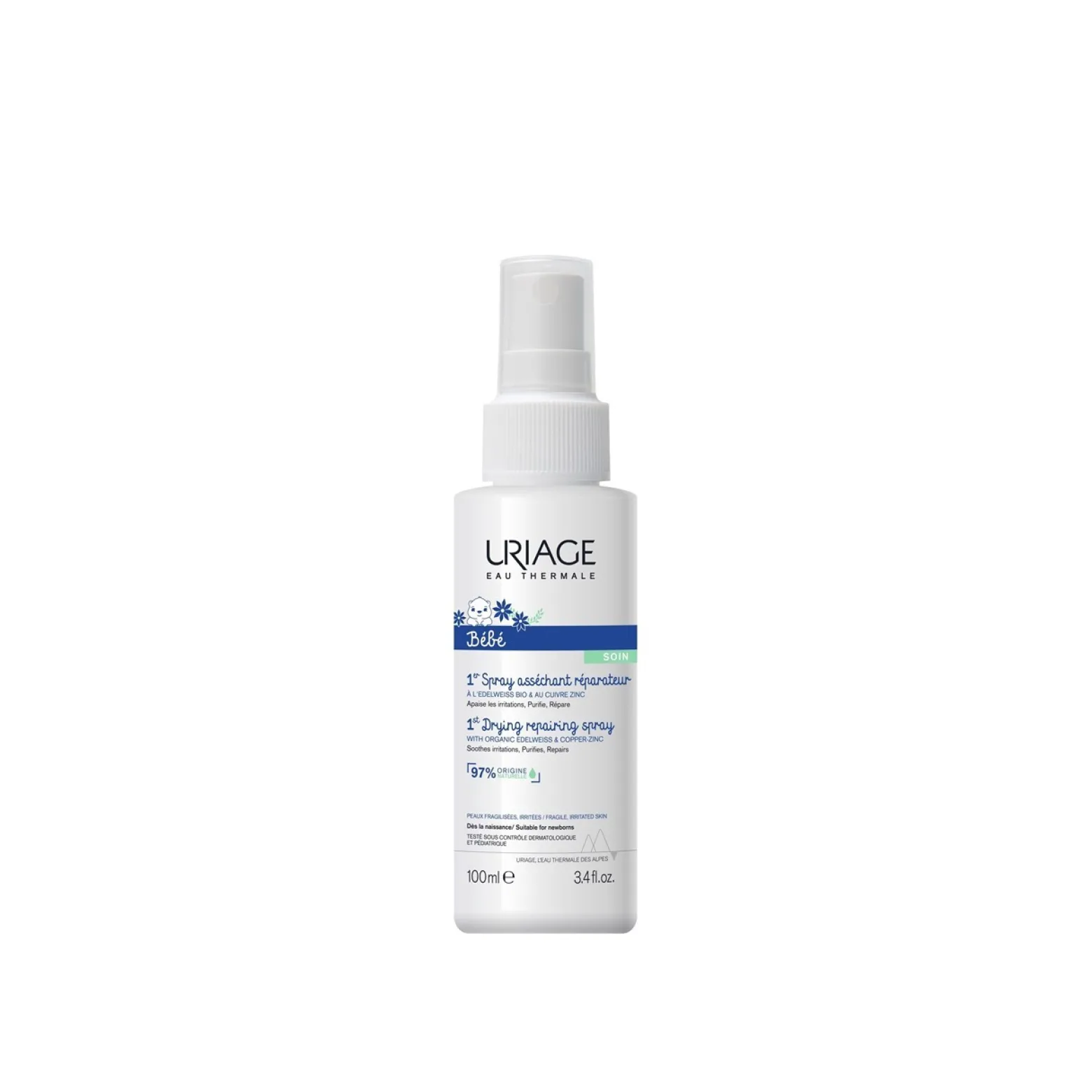 Uriage Baby 1st Drying Repairing Spray 100ml (3.38fl oz)