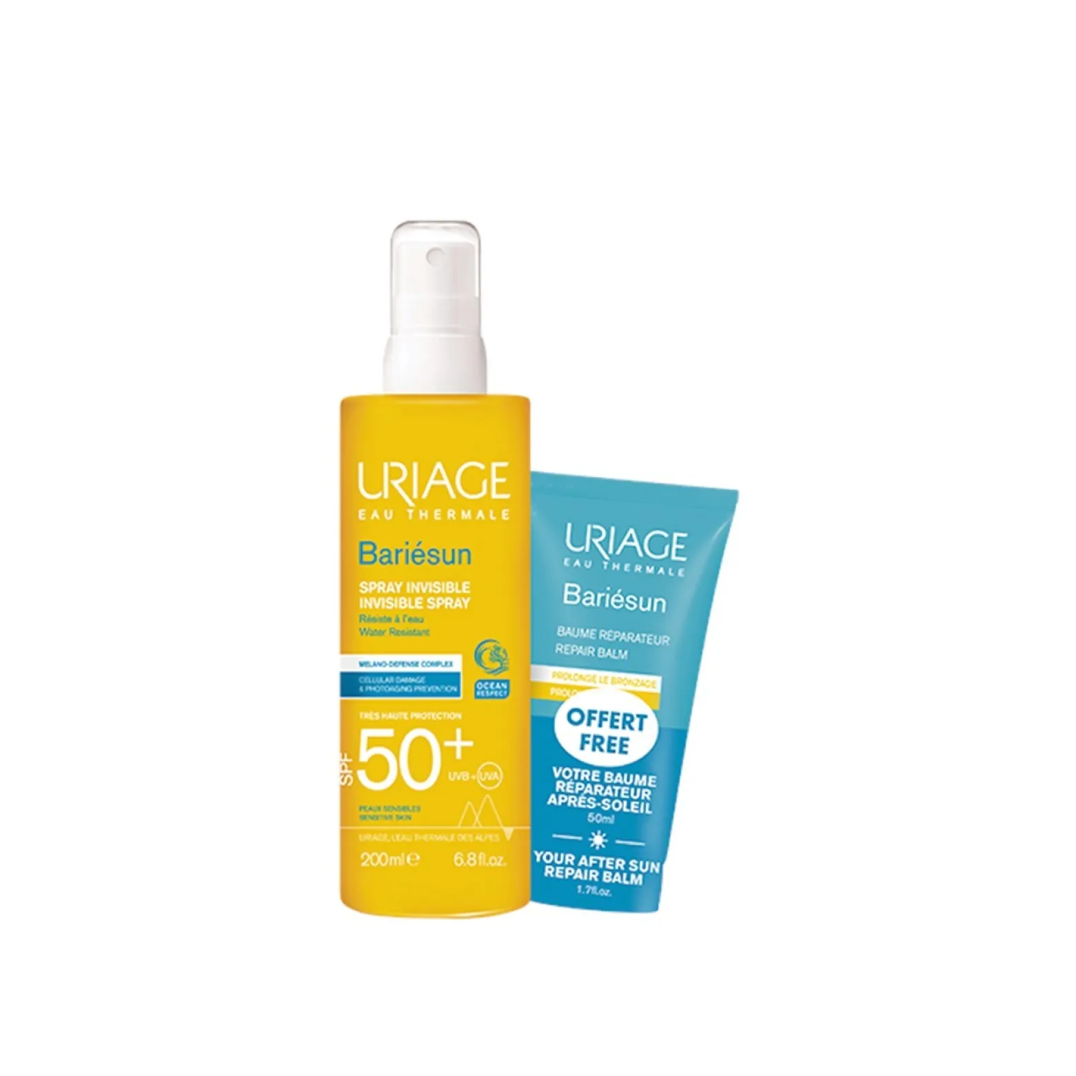 Uriage Bariésun Spray SPF50+ 200ml + Bariésun Repair Balm After-Sun 50ml (6.76+1.69fl.oz.)