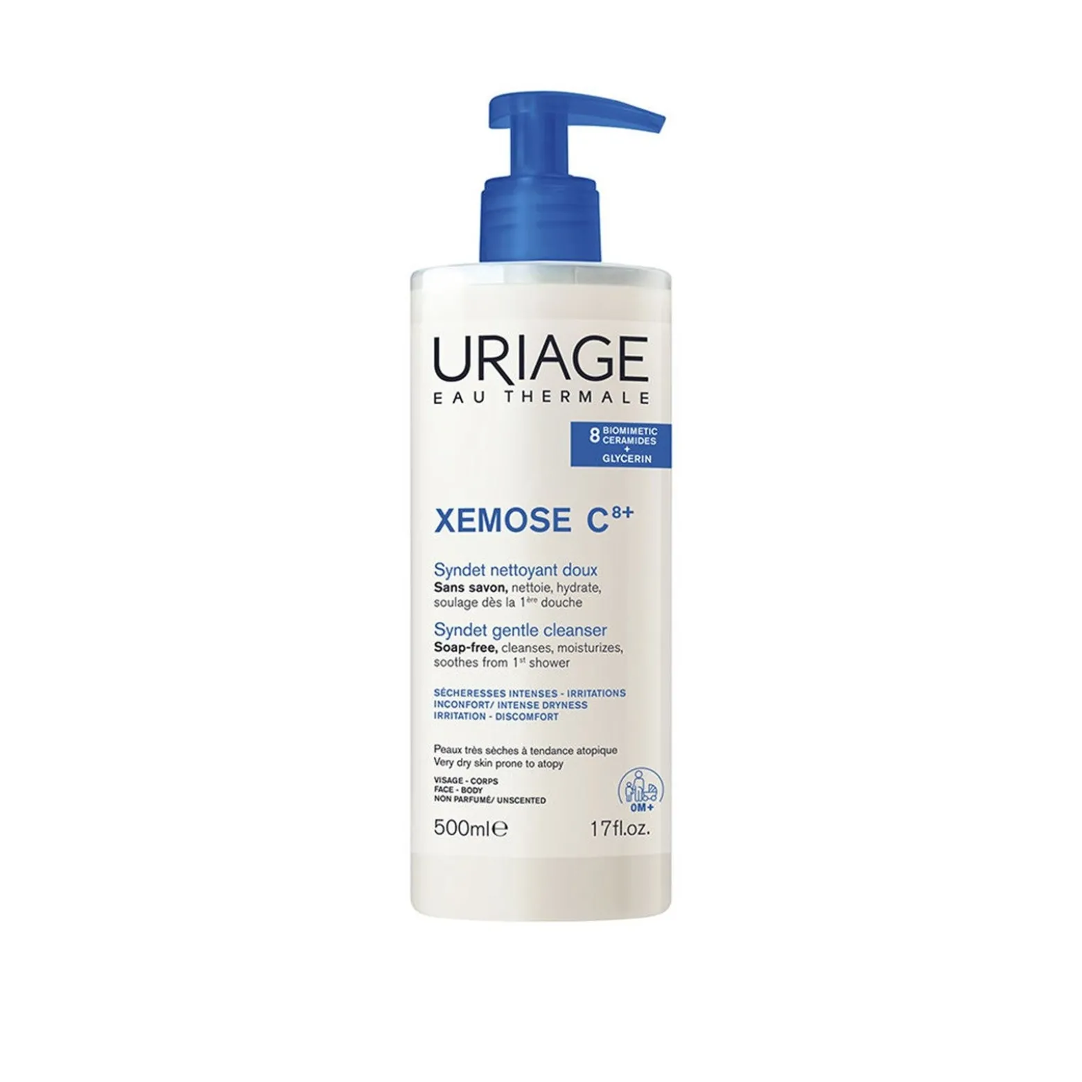 Uriage Xemose C8+ Syndet Gentle Cleanser 500ml (17floz)
