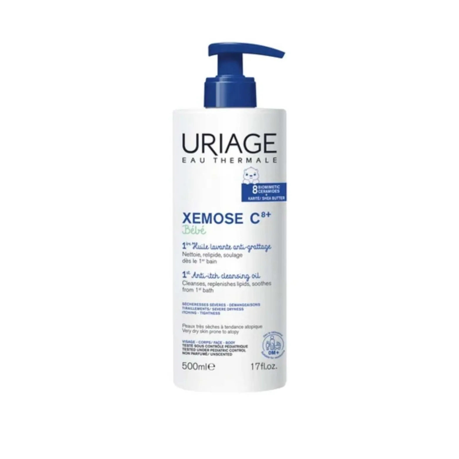 Uriage Xémose C8+ Baby 1st Anti-Itch Cleansing Oil 500ml (16.91fl oz)