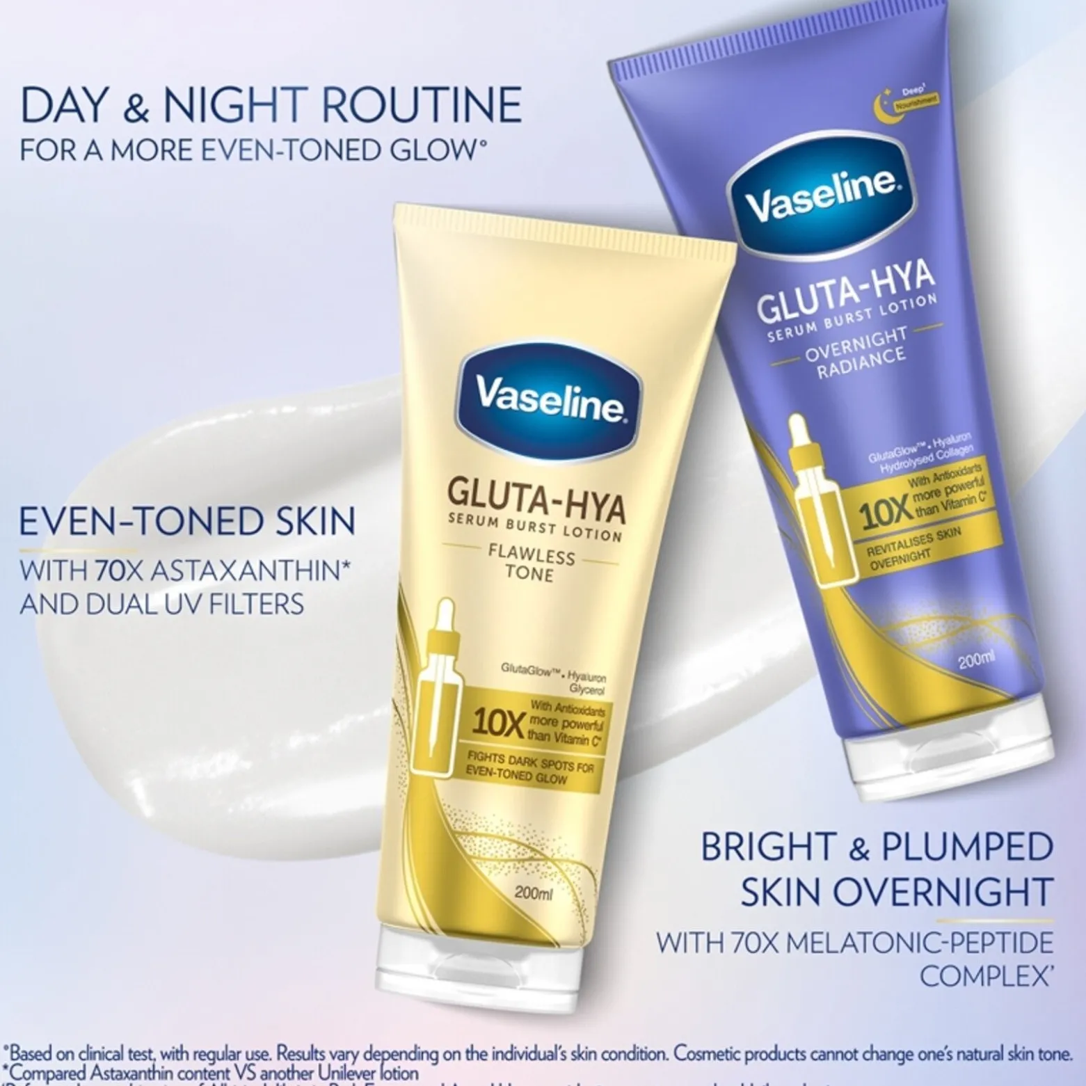 Vaseline Gluta-Hya Flawless Tone Serum Burst Lotion 200ml (6.76floz)