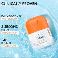 Vichy Capital Soleil UV Aqua Fluid Daily Tinted Sunscreen Medium SPF50 50ml (1.69floz)