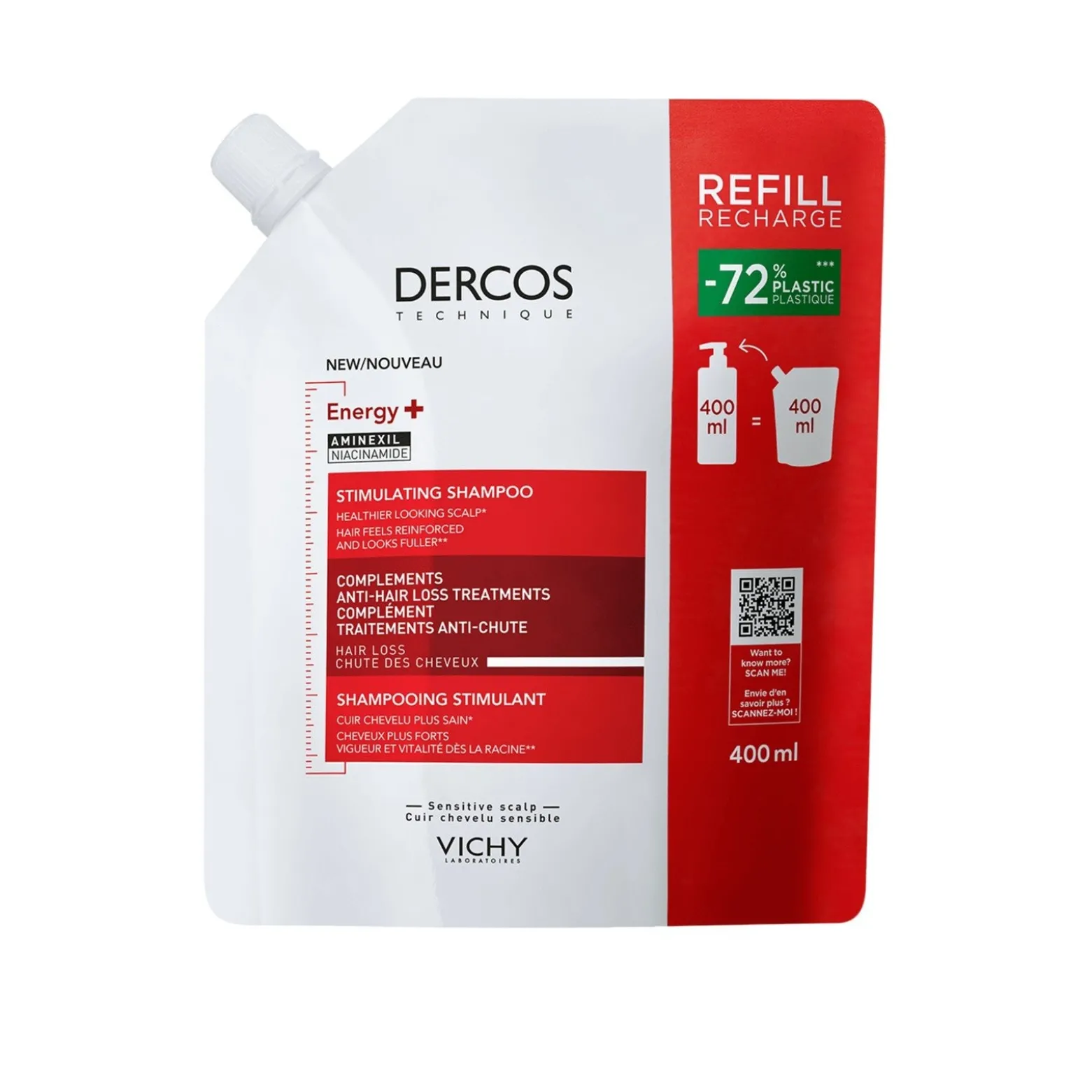 Vichy Dercos Energy+ Stimulating Shampoo Eco-Refill 400ml (13.52floz)
