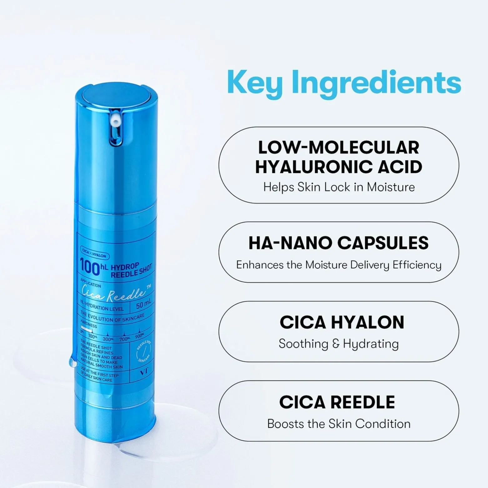VT Cosmetics Cica Reedle Hydrop Reedle Shot 100hL 50ml (1.69floz)