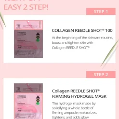 VT Cosmetics Collagen Reedle Shot 100 2Step Mask Firming Hydrogel Face Mask x1 (1.16oz)