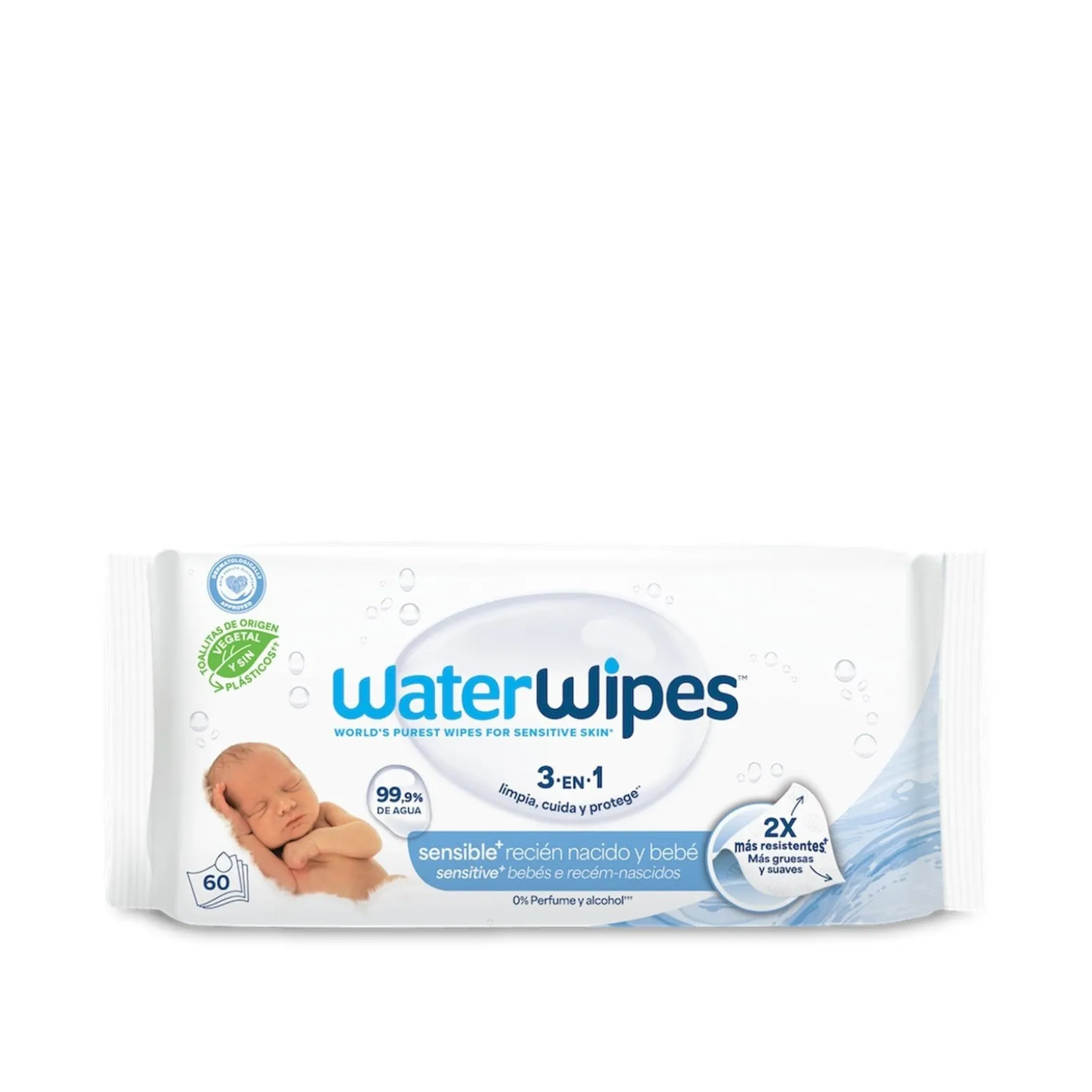 WaterWipes Sensitive+ Newborn & Baby Wipes x60