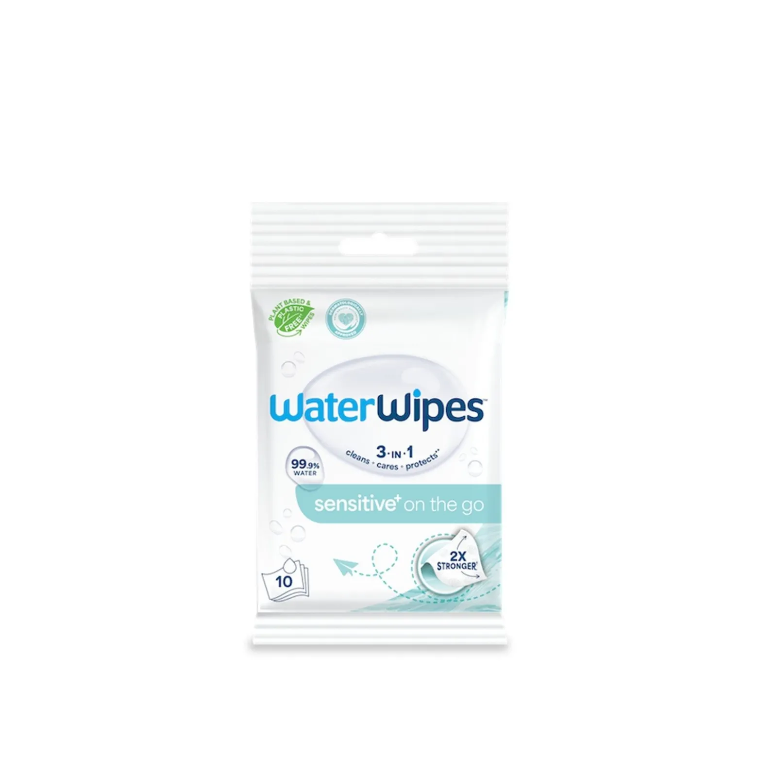 WaterWipes Sensitive+ On the Go Wipes x10