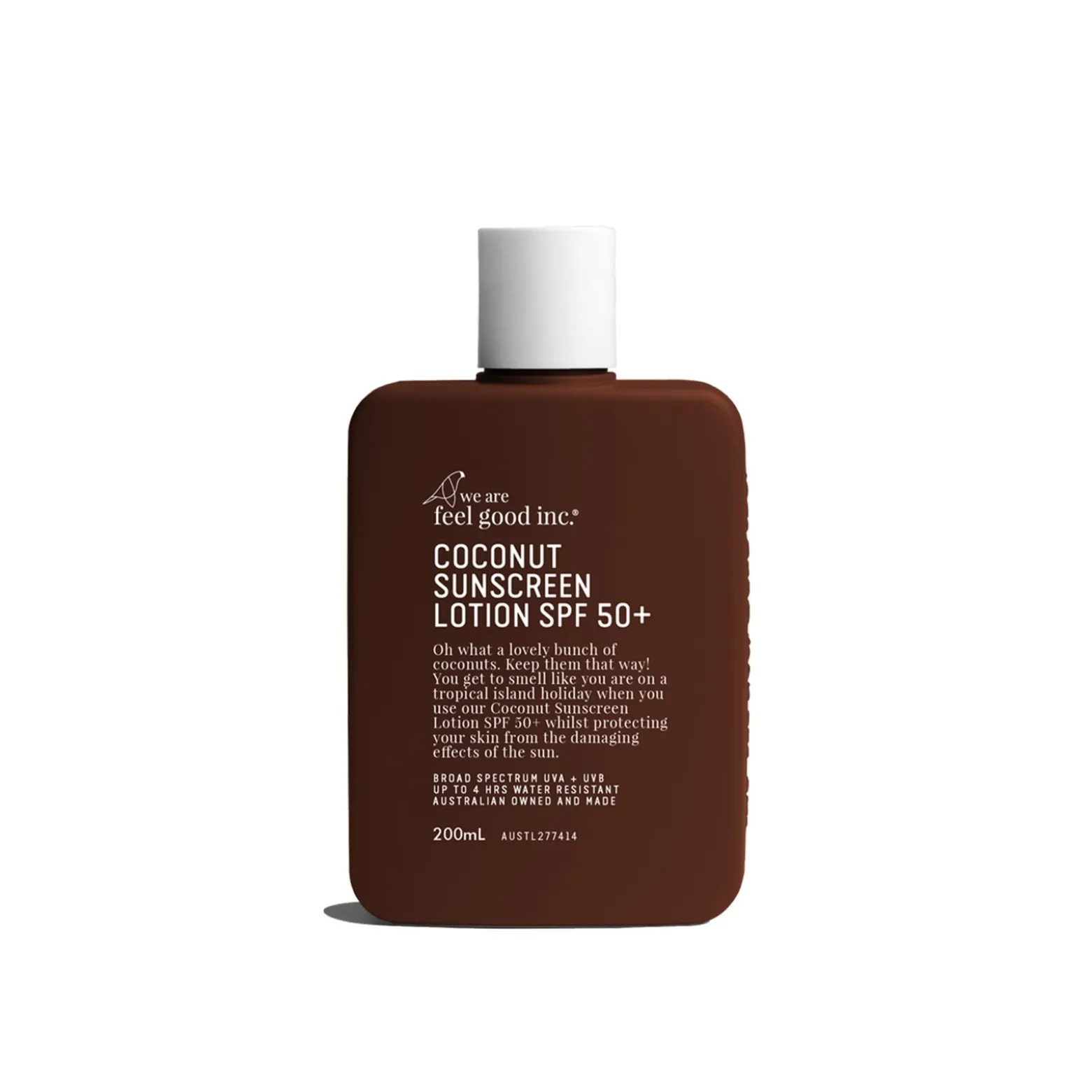 We Are Feel Good Inc. Coconut Sunscreen Lotion Broad Spectrum SPF50+ 200ml (6.76 fl oz)
