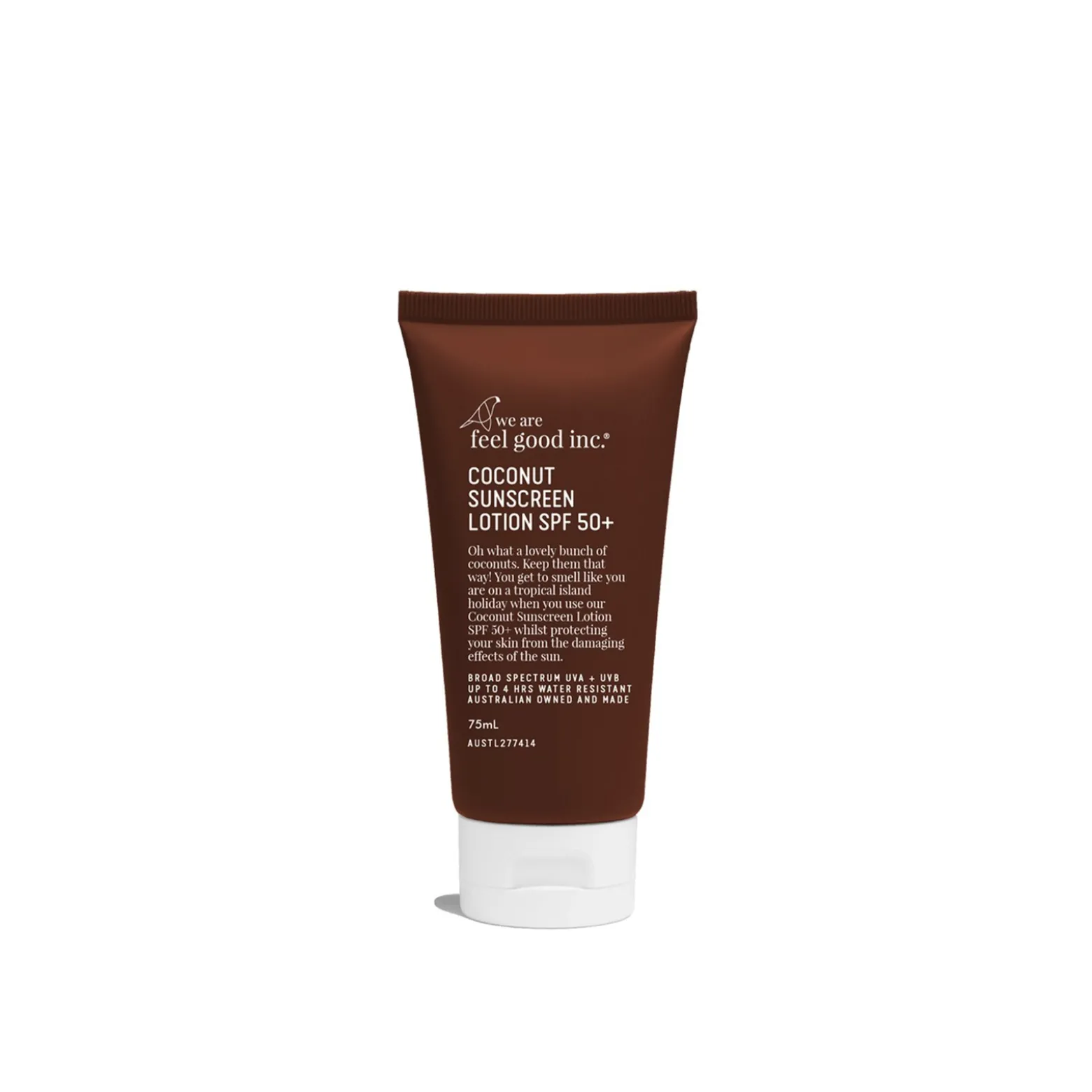 We Are Feel Good Inc. Coconut Sunscreen Lotion Broad Spectrum SPF50+ 75ml (2.5 fl oz)