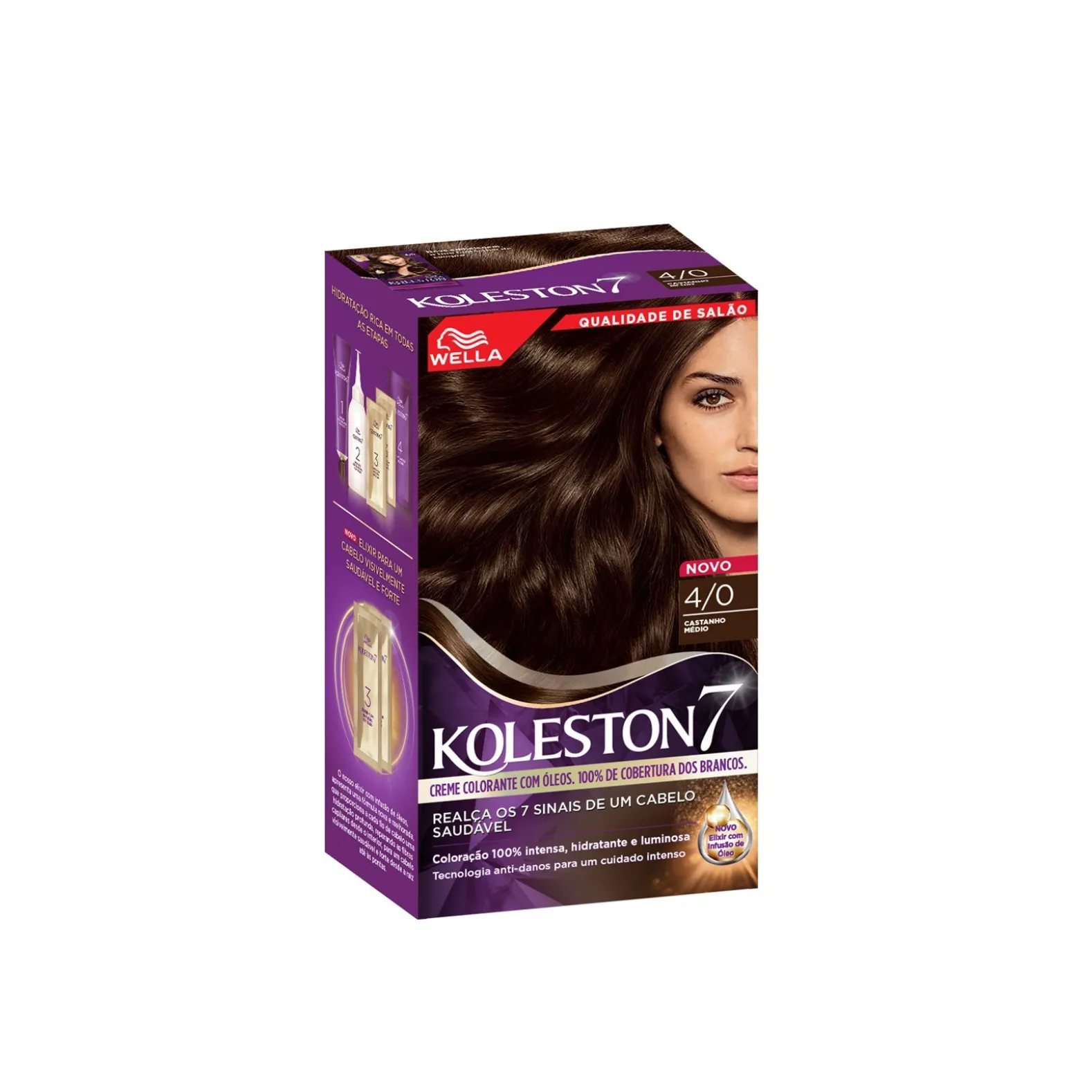 Wella Koleston 4/0 Medium Brown Permanent Hair Color
