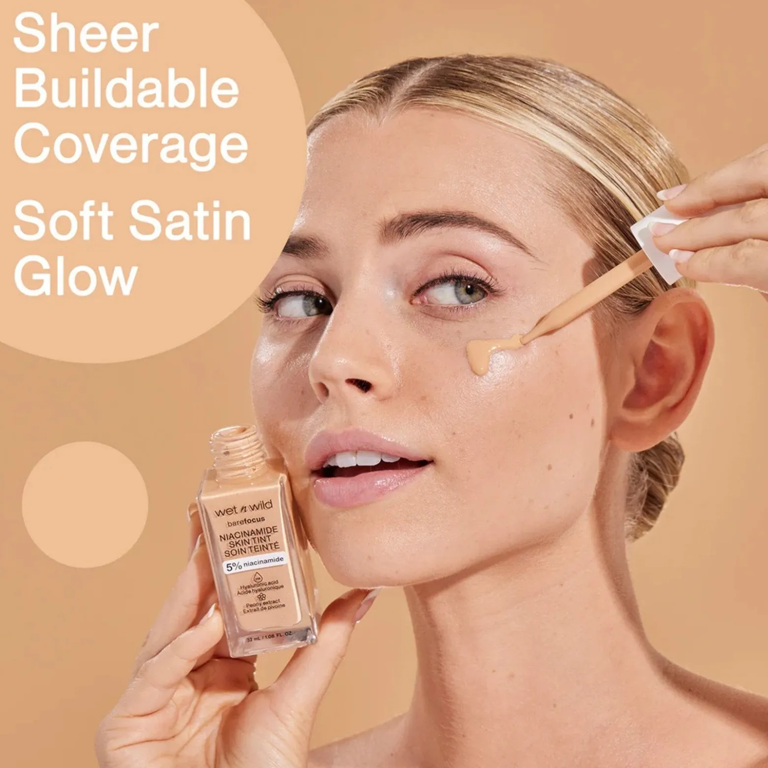 Wet n Wild Bare Focus Niacinamide Skin Tint Fair Beige 32ml (1.08floz)