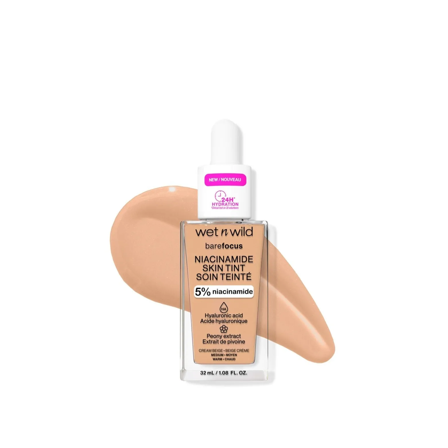 Wet n Wild Bare Focus Niacinamide Skin Tint Cream Beige 32ml (1.08floz)