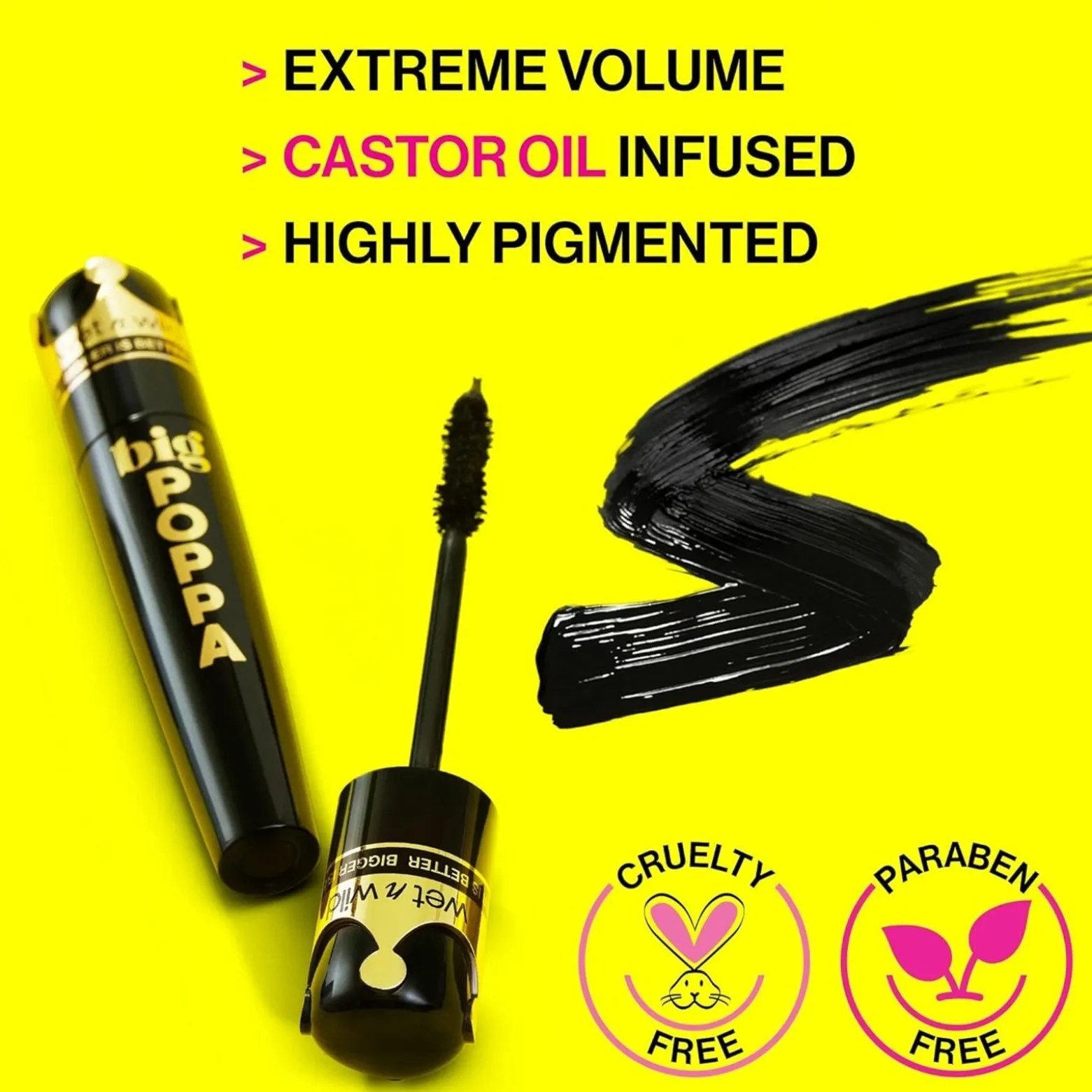Wet n Wild Big Poppa Mascara Blackest Black 10ml (0.33floz)