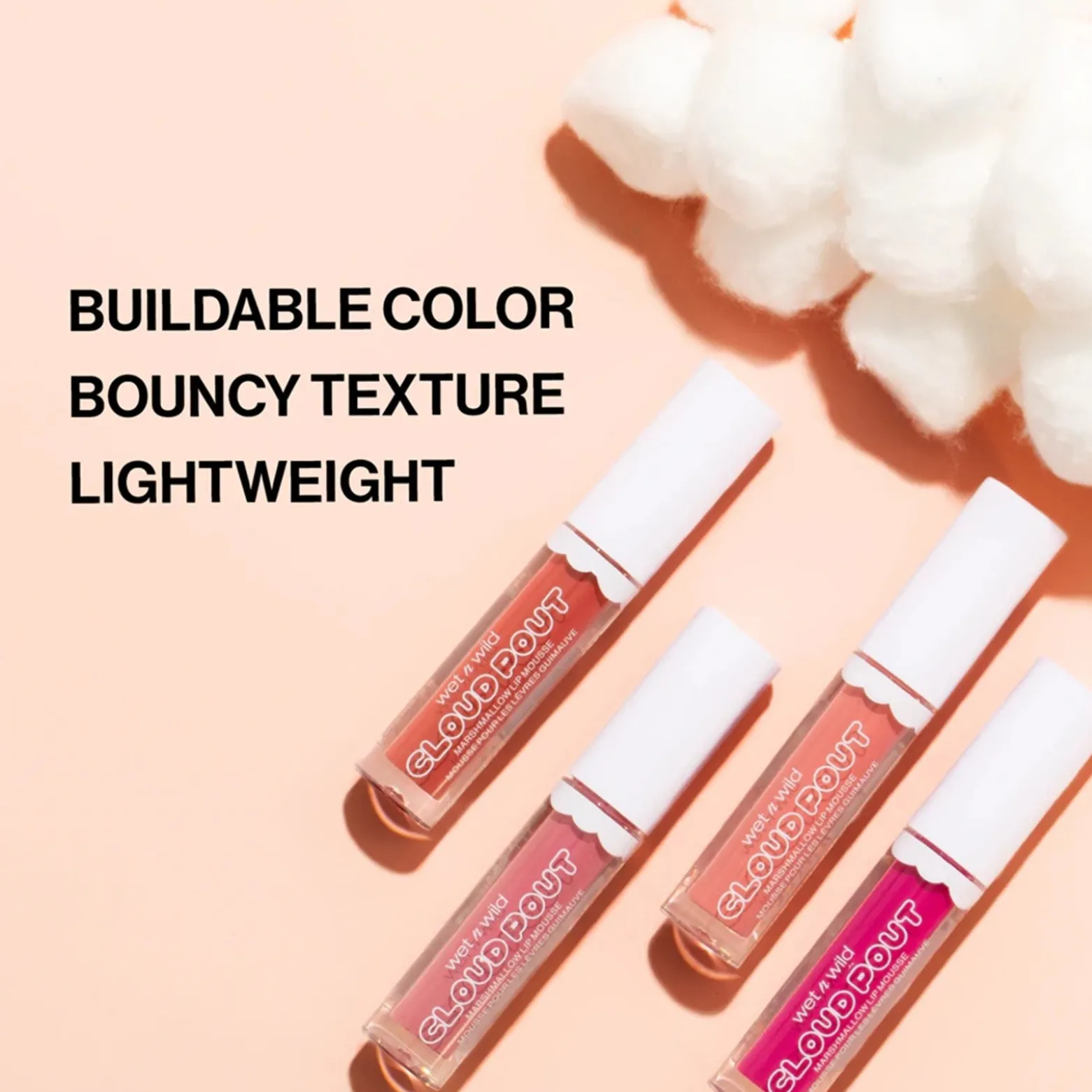 Wet n Wild Cloud Pout Marshmallow Lip Mousse Pour Some Suga On Me 3ml (0.10floz)