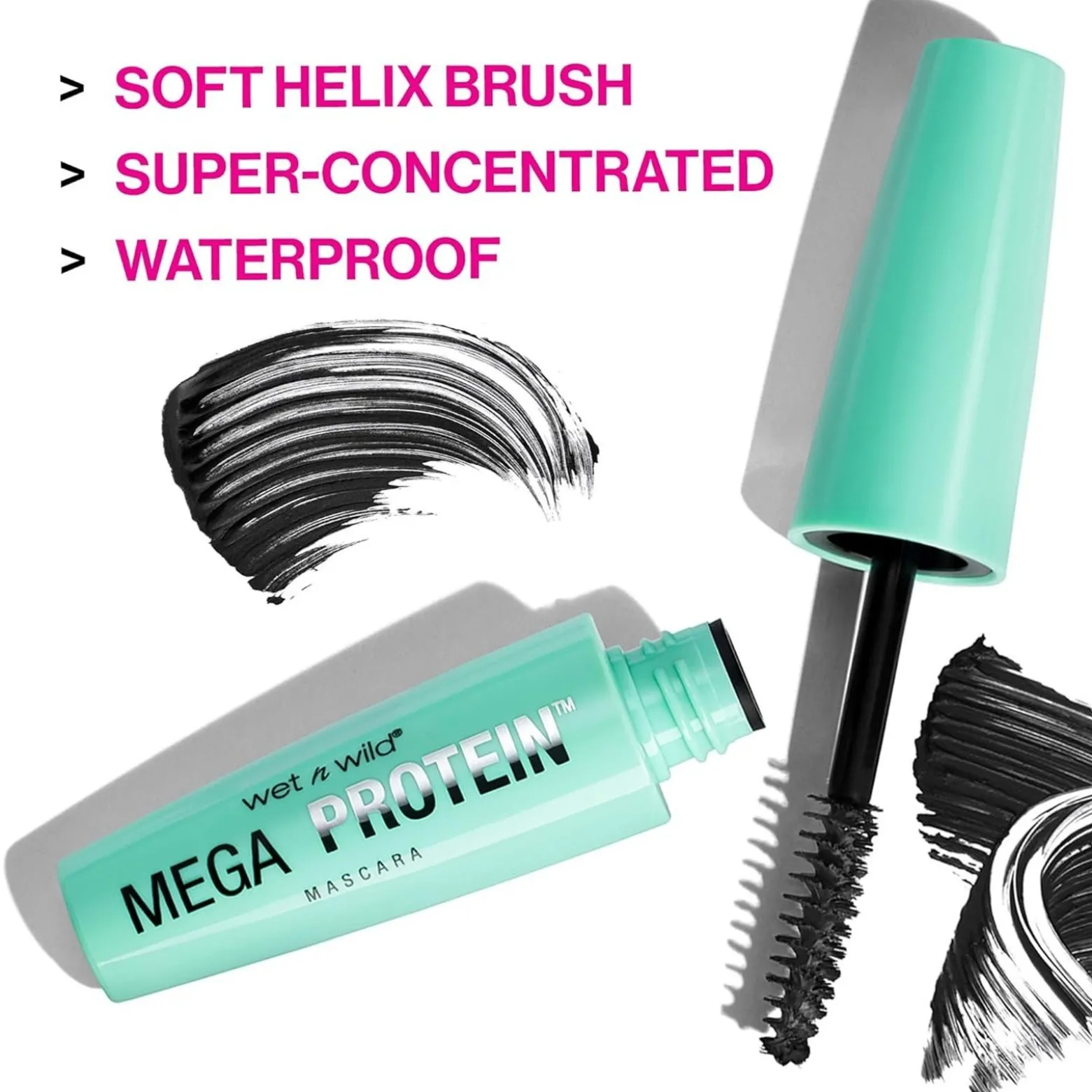 Wet n Wild Mega Protein Waterproof Mascara Very Black 6ml (0.21floz)