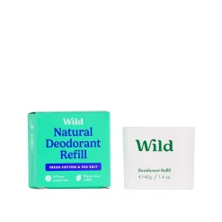 Wild Natural Deodorant Refill Fresh Cotton & Sea Salt 40g (1.41oz)