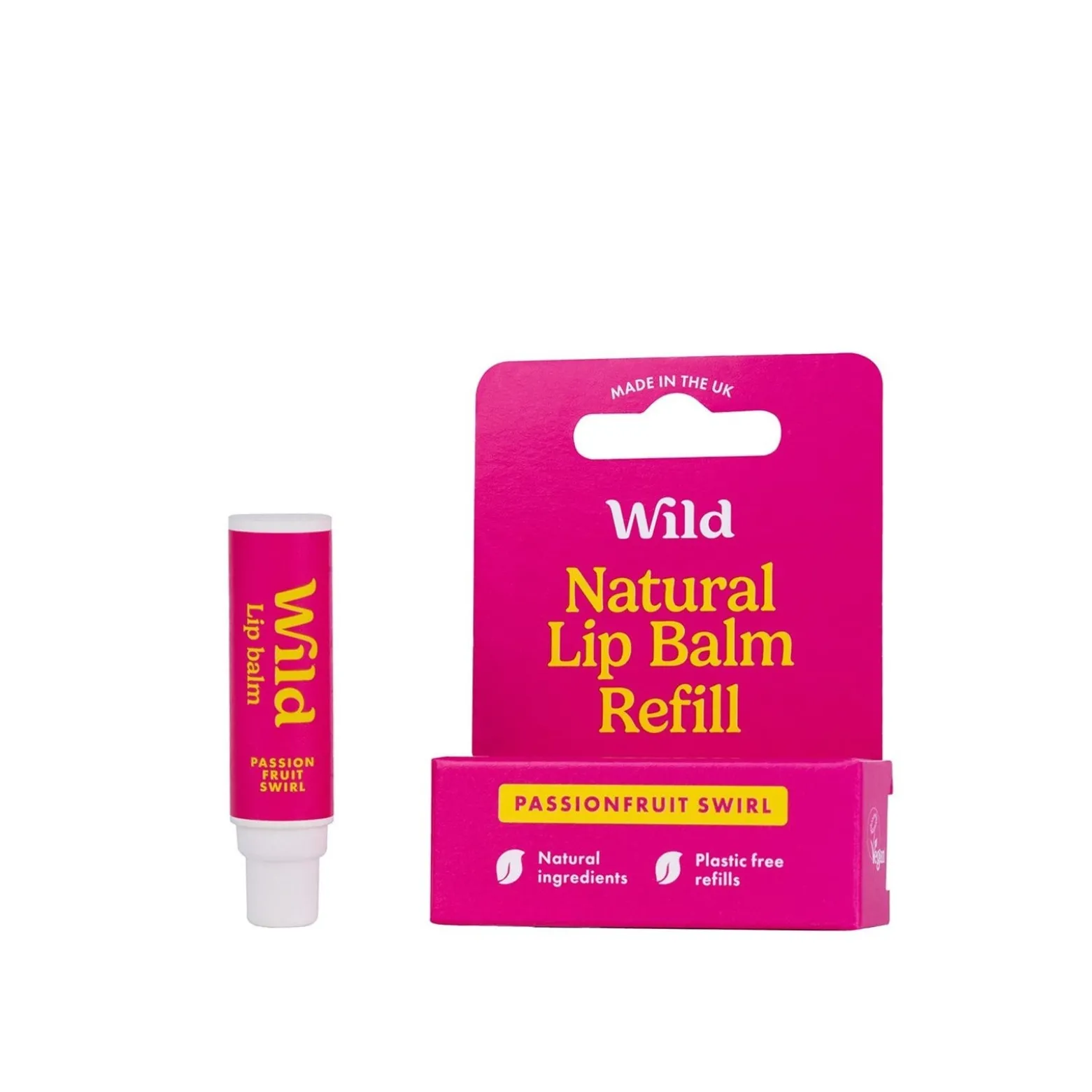 Wild Natural Lip Balm Refill Passion Fruit Swirl 4.5g (0.16oz)