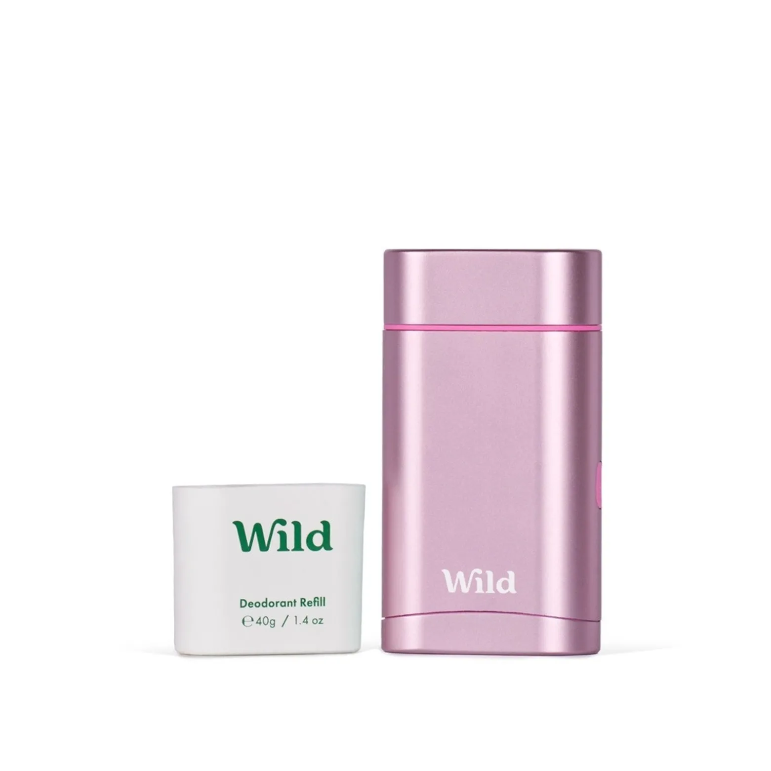 Wild Pink Case and Cherry Blossom Refillable Natural Deodorant 40g (1.41oz)
